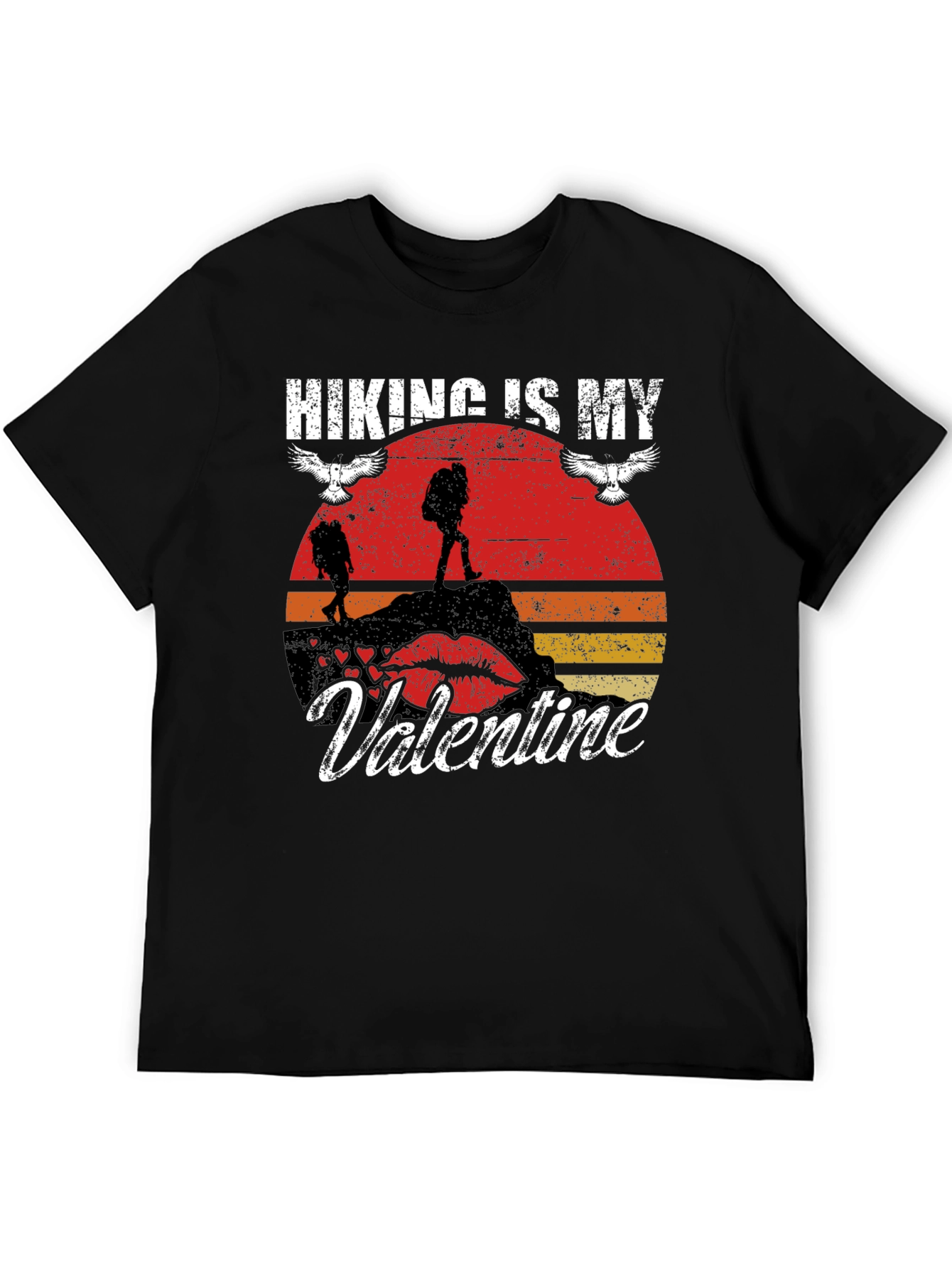 Hiking Is My Valentine Graphic Tee