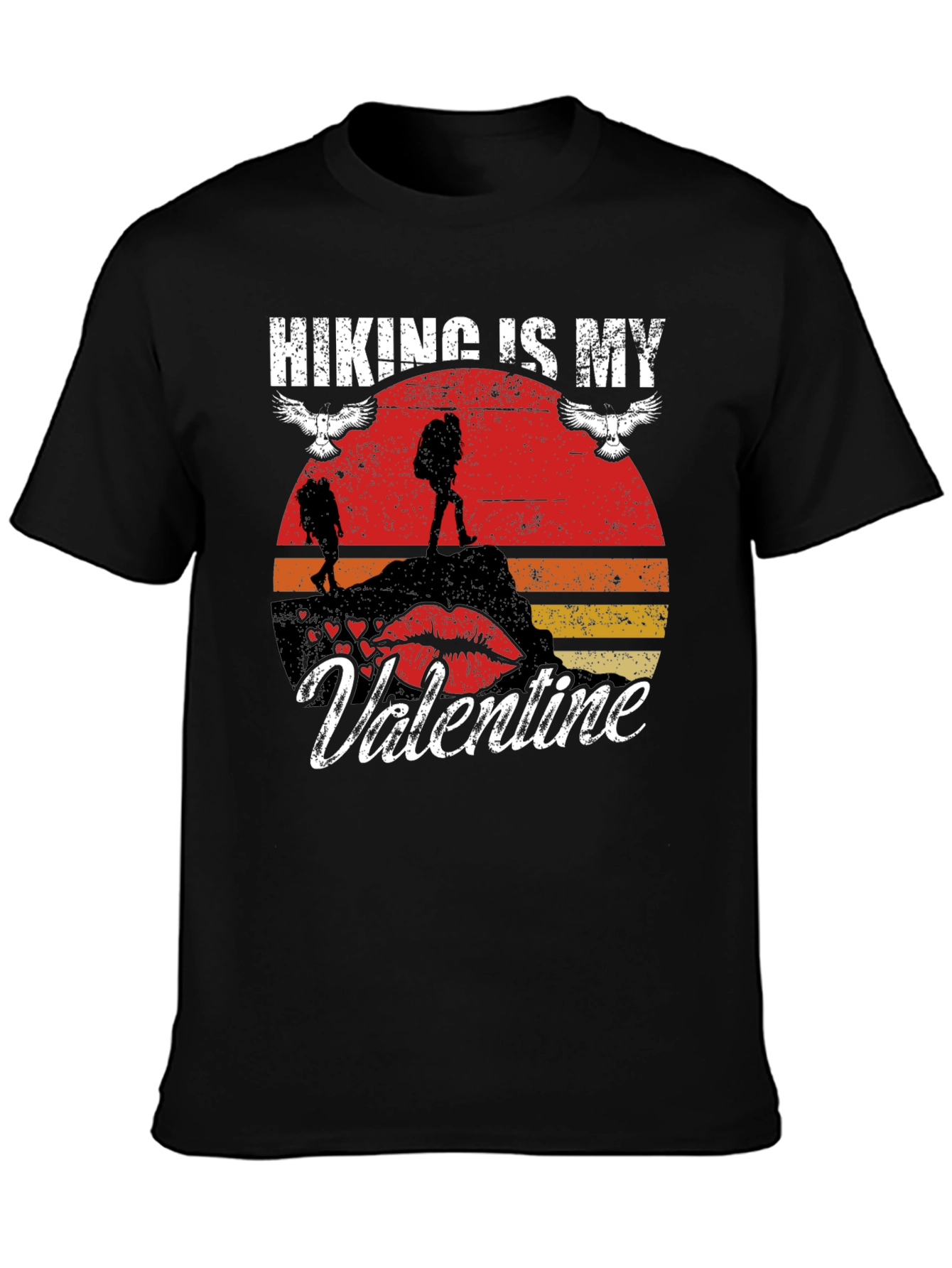 Hiking Is My Valentine Graphic Tee