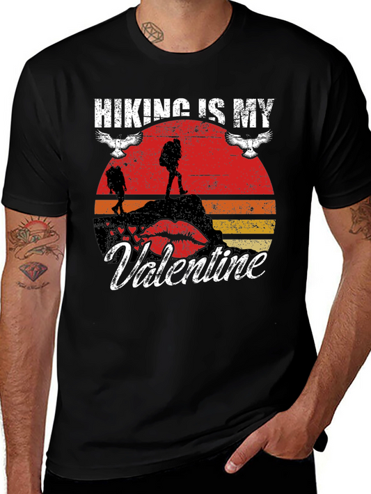 Hiking Is My Valentine Graphic Tee