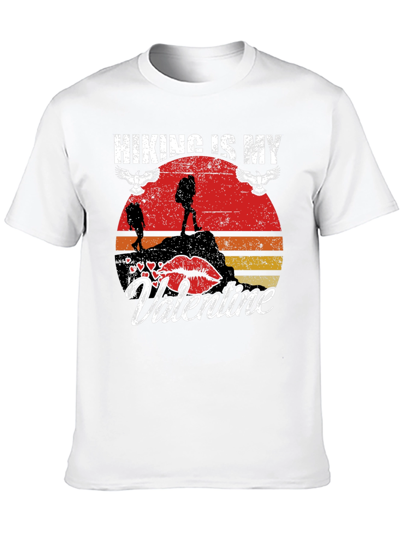 Hiking Is My Valentine Graphic Tee