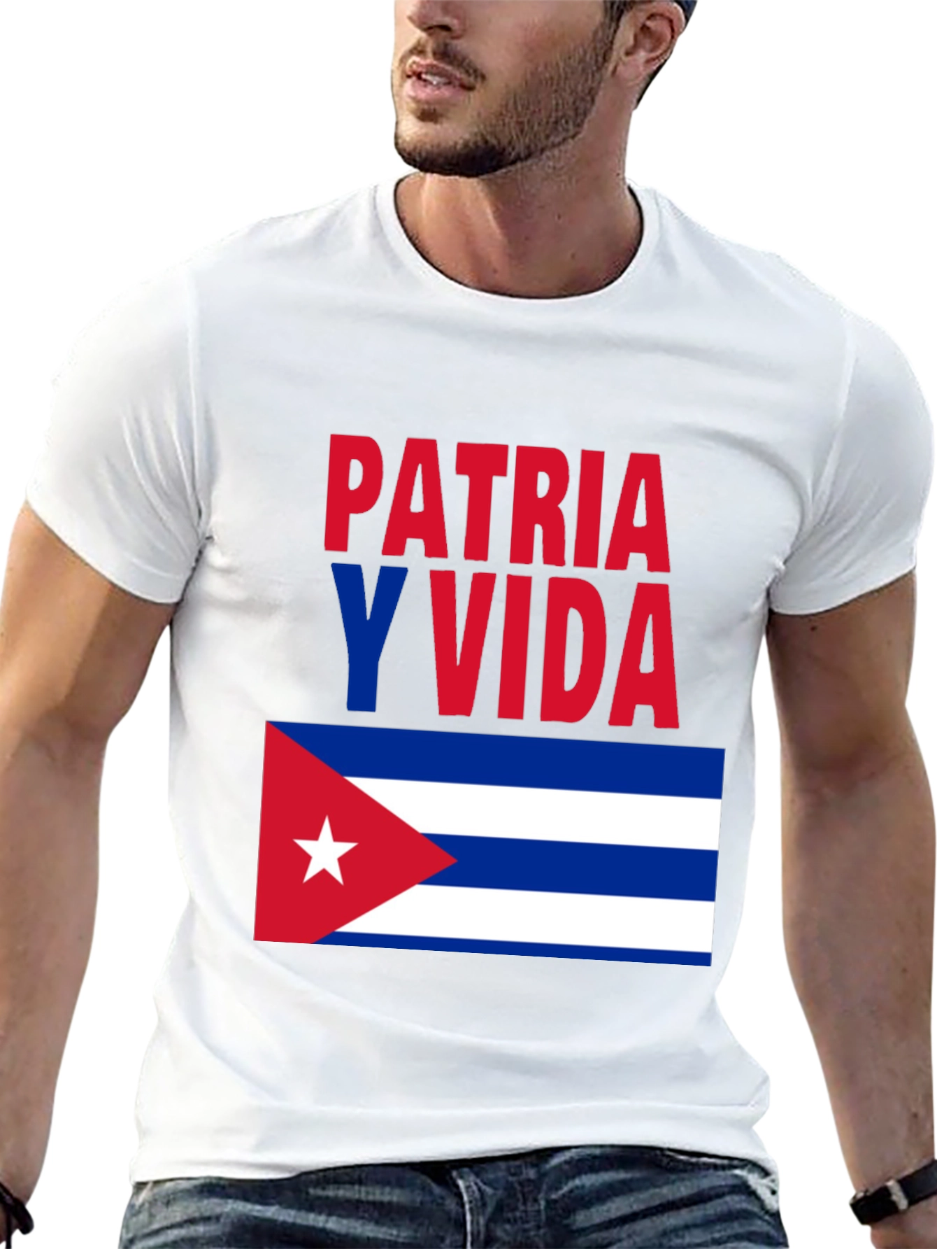 Patria Y Vida Cuban Flag Graphic Tee