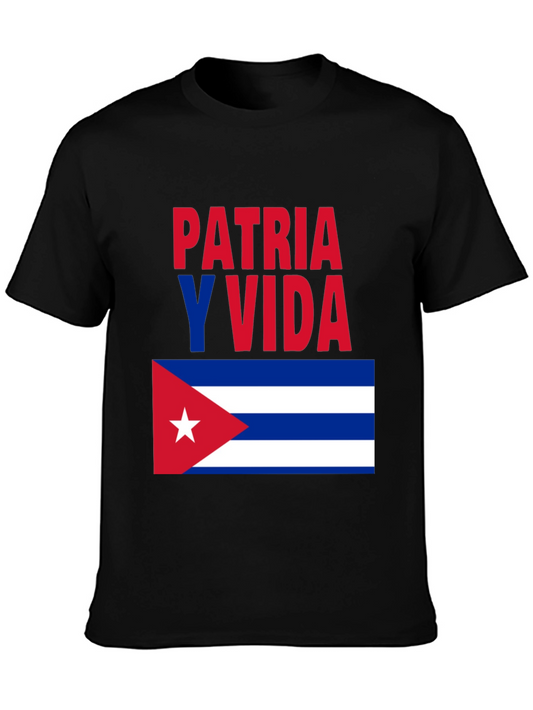Patria Y Vida Cuban Flag Graphic Tee