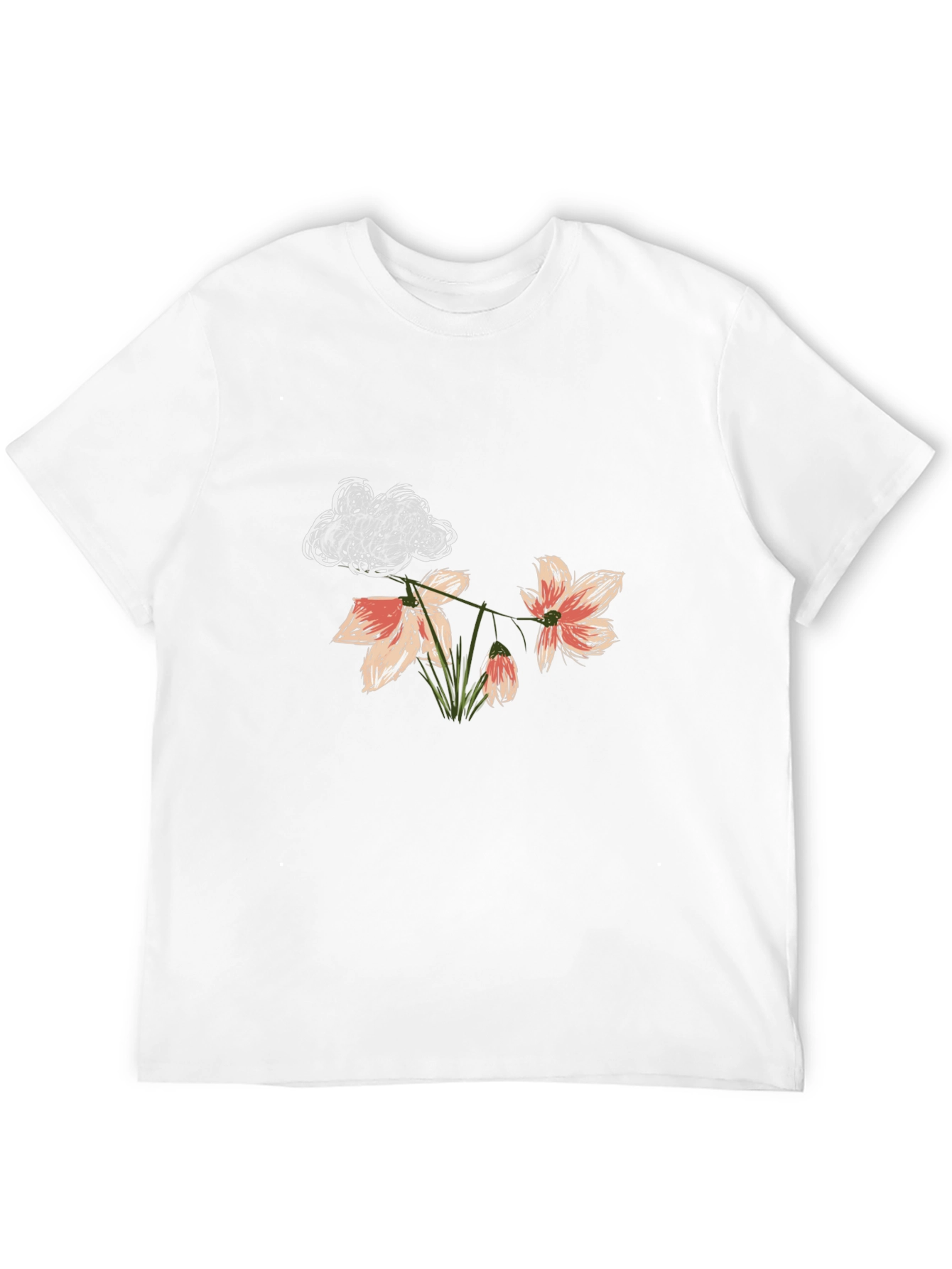 Floral Cloud T-Shirt - Unique Graphic Tee