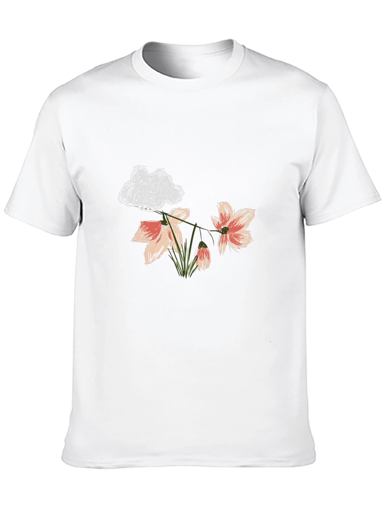 Floral Cloud T-Shirt - Unique Graphic Tee