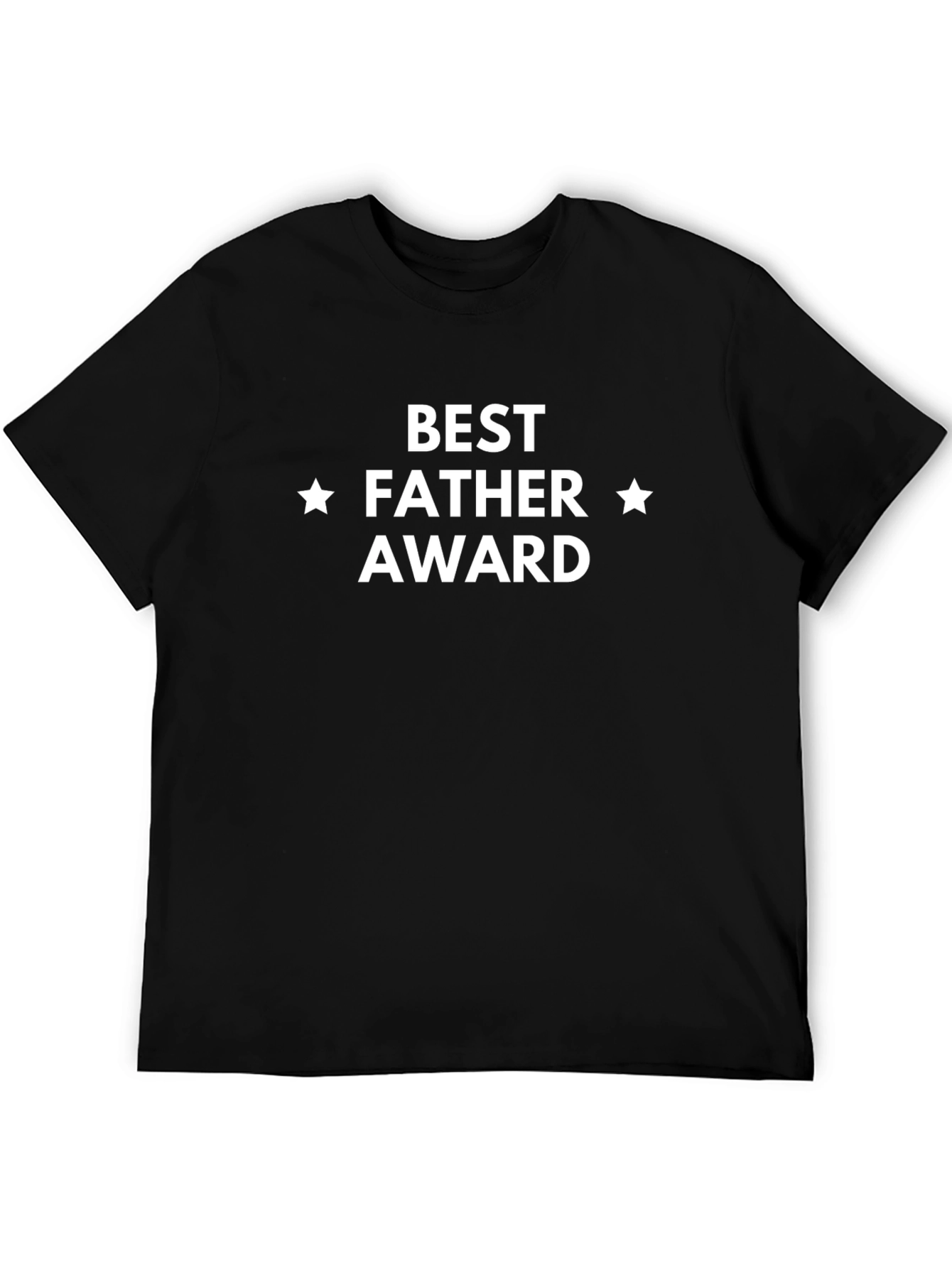 Best Father Award Graphic T-Shirt - Black