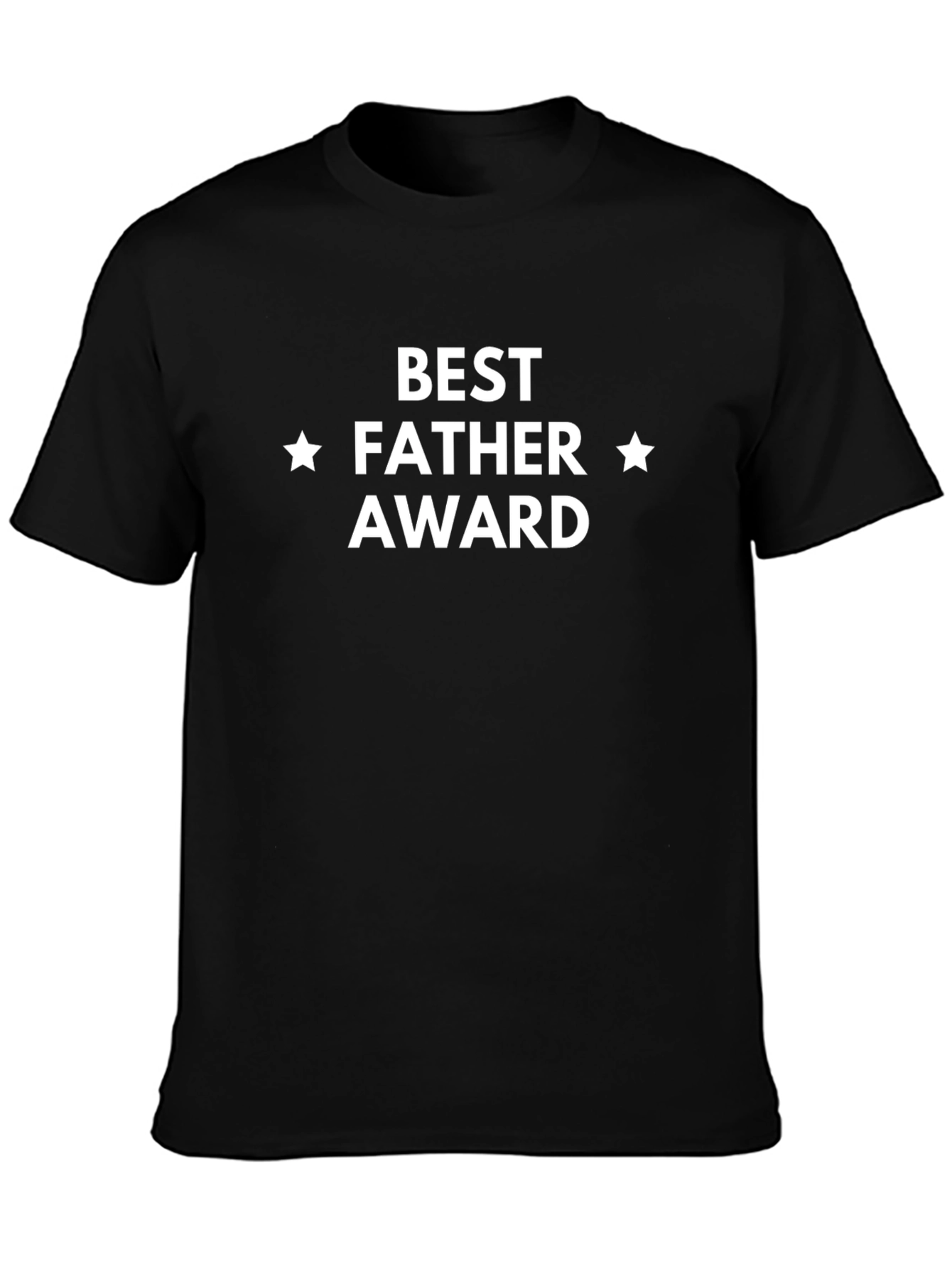 Best Father Award Graphic T-Shirt - Black