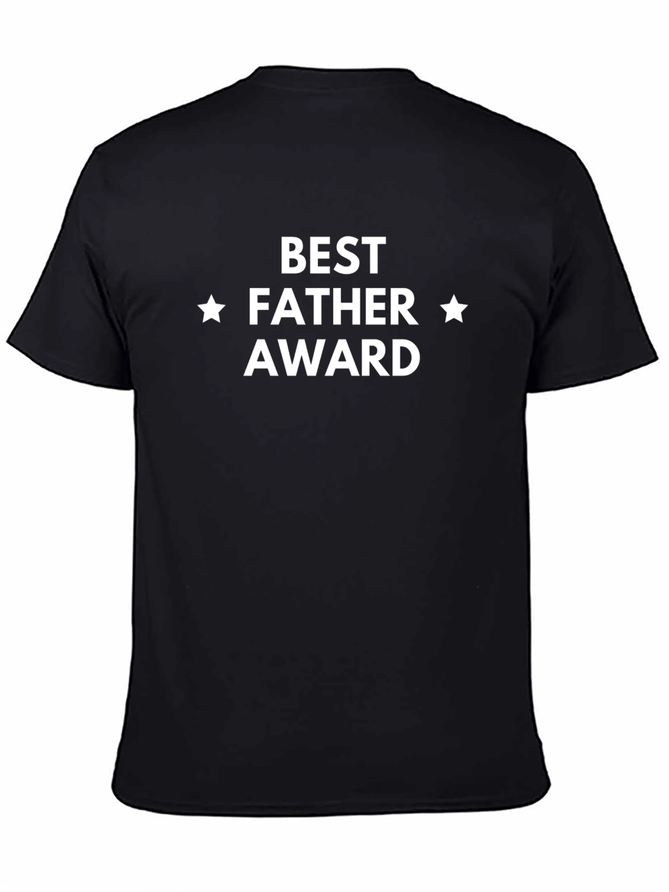 Best Father Award Graphic T-Shirt - Black