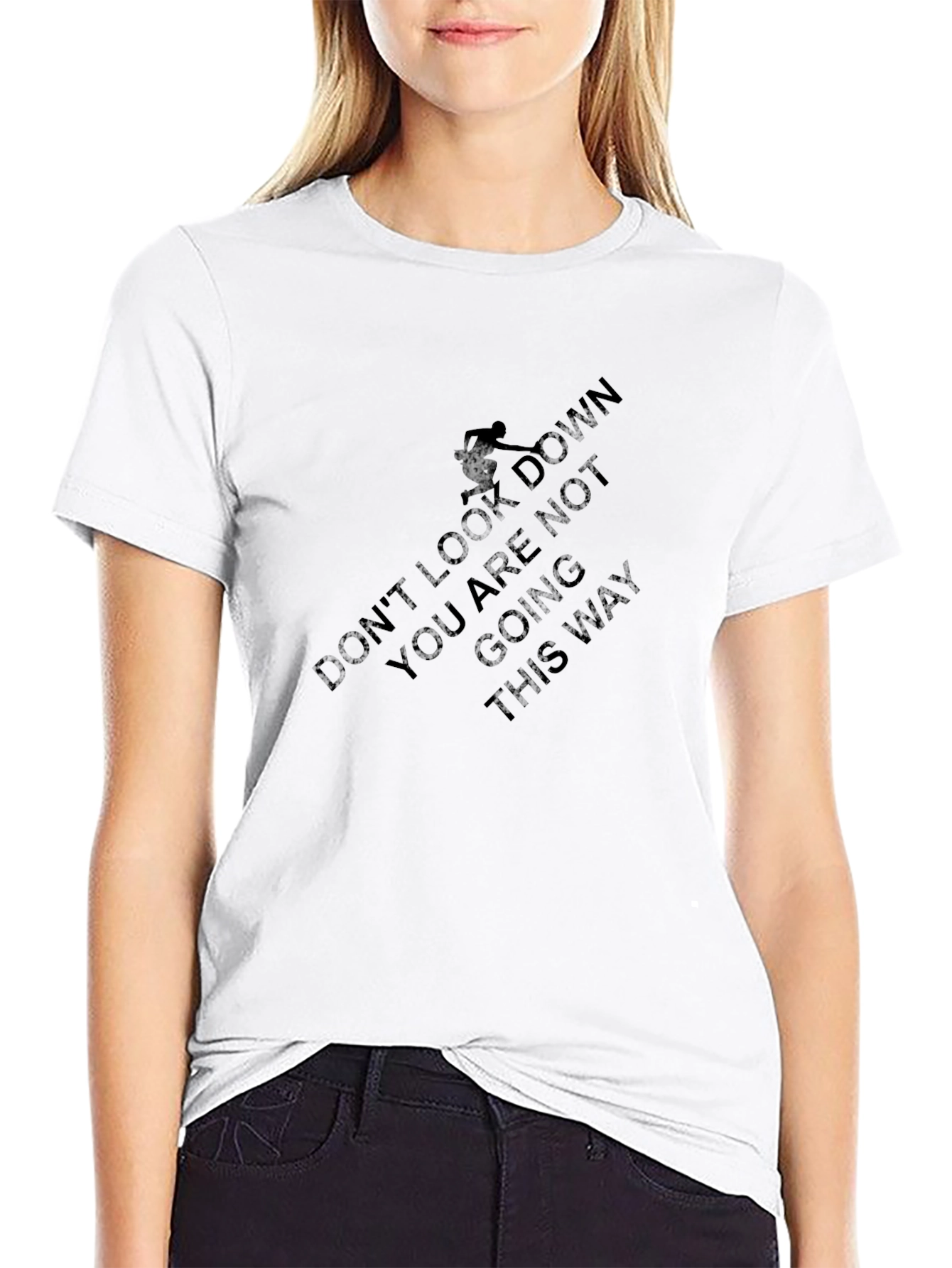 Dont Look Down Graphic Tee - Black
