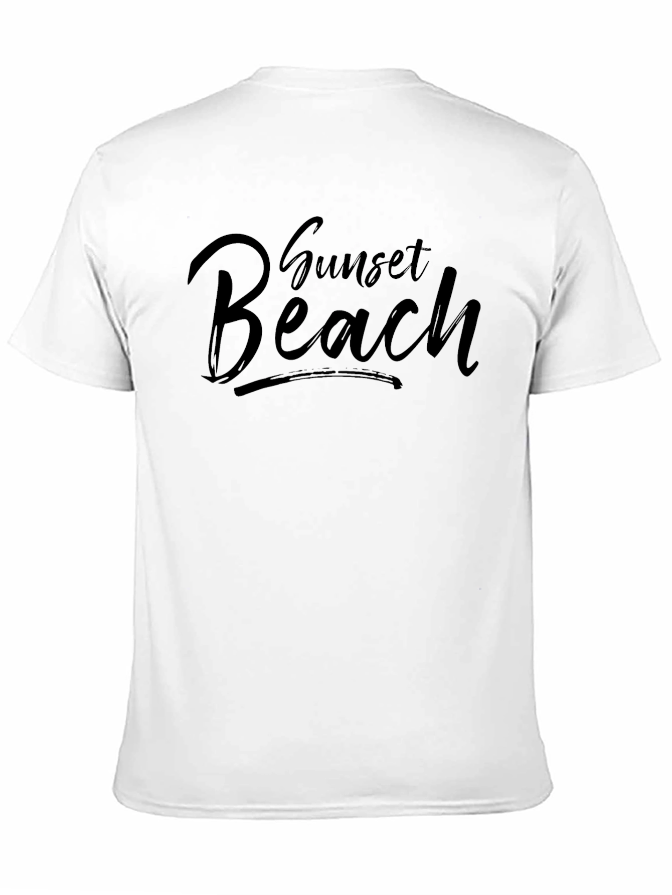 Sunset Beach Graphic T-Shirt - Black