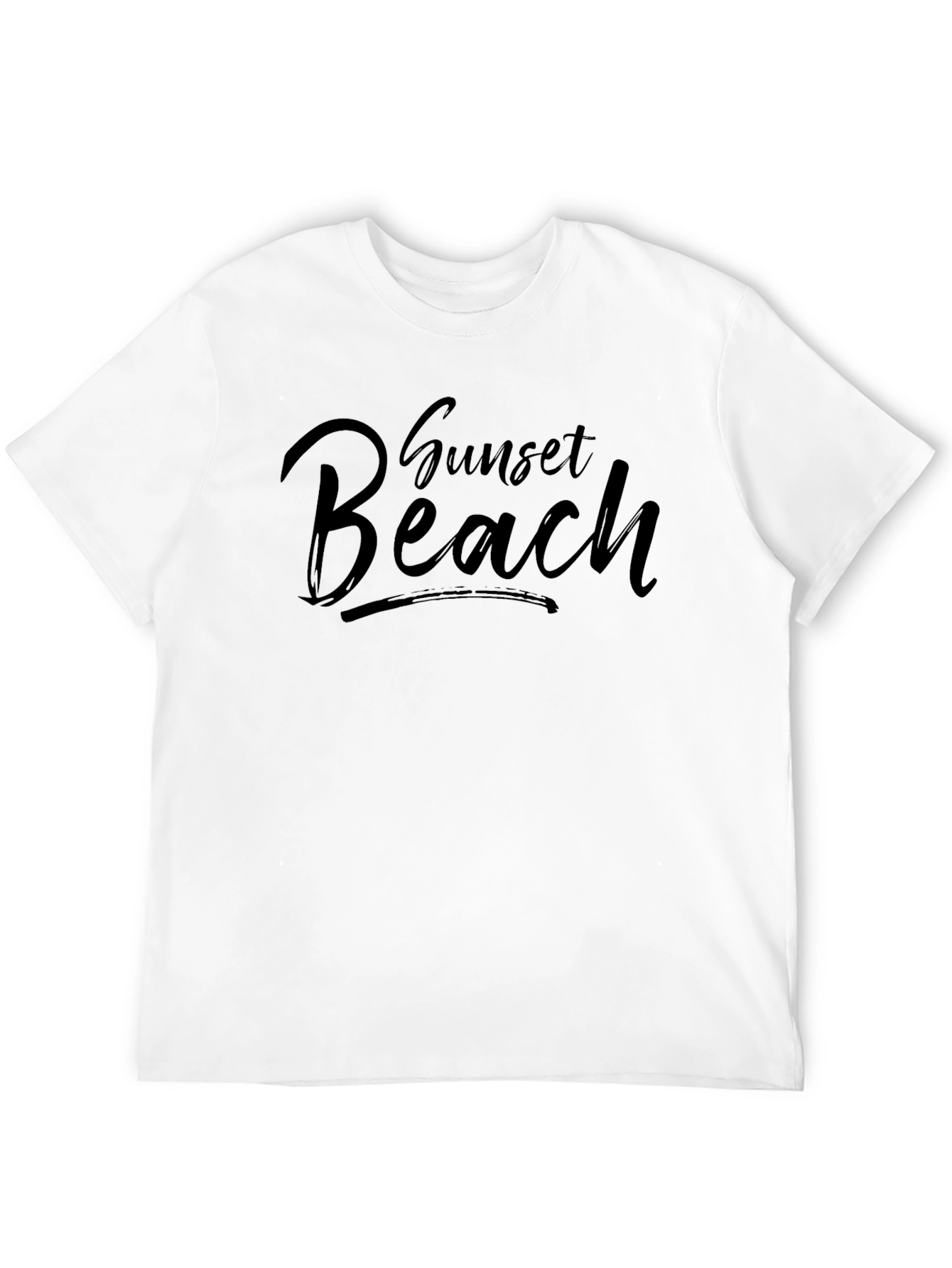 Sunset Beach Graphic T-Shirt - Black