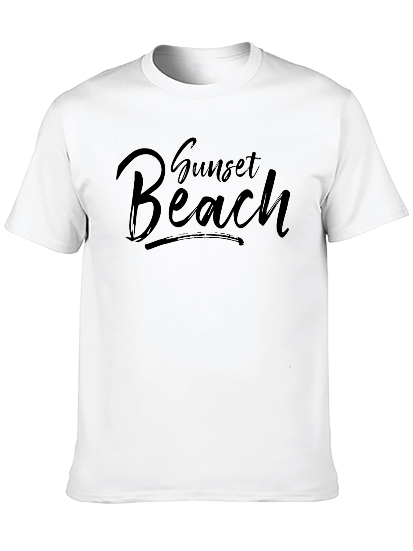 Sunset Beach Graphic T-Shirt - Black