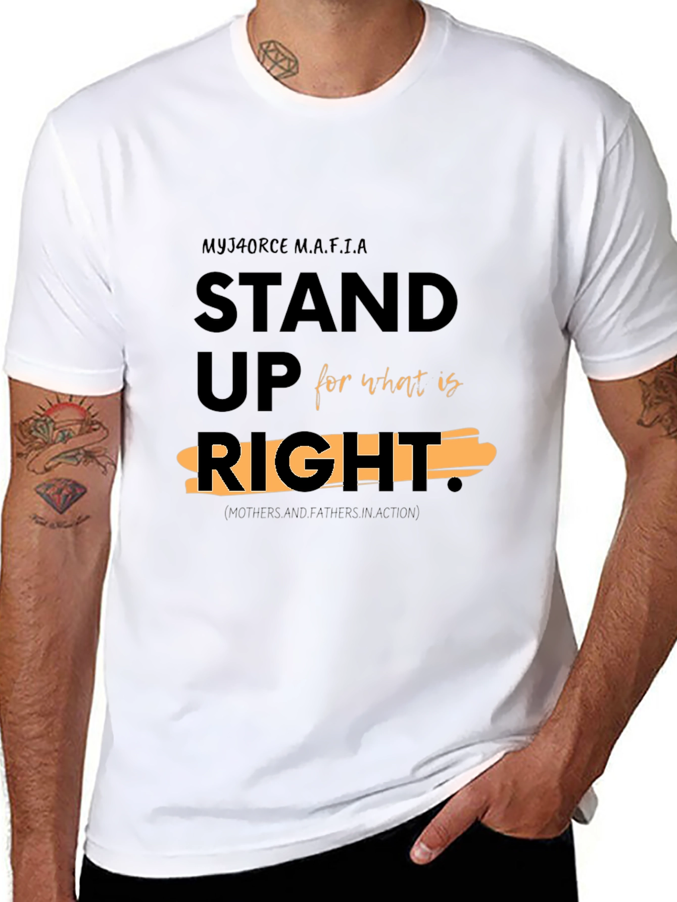 Stand Up For What Is Right Black T-Shirt