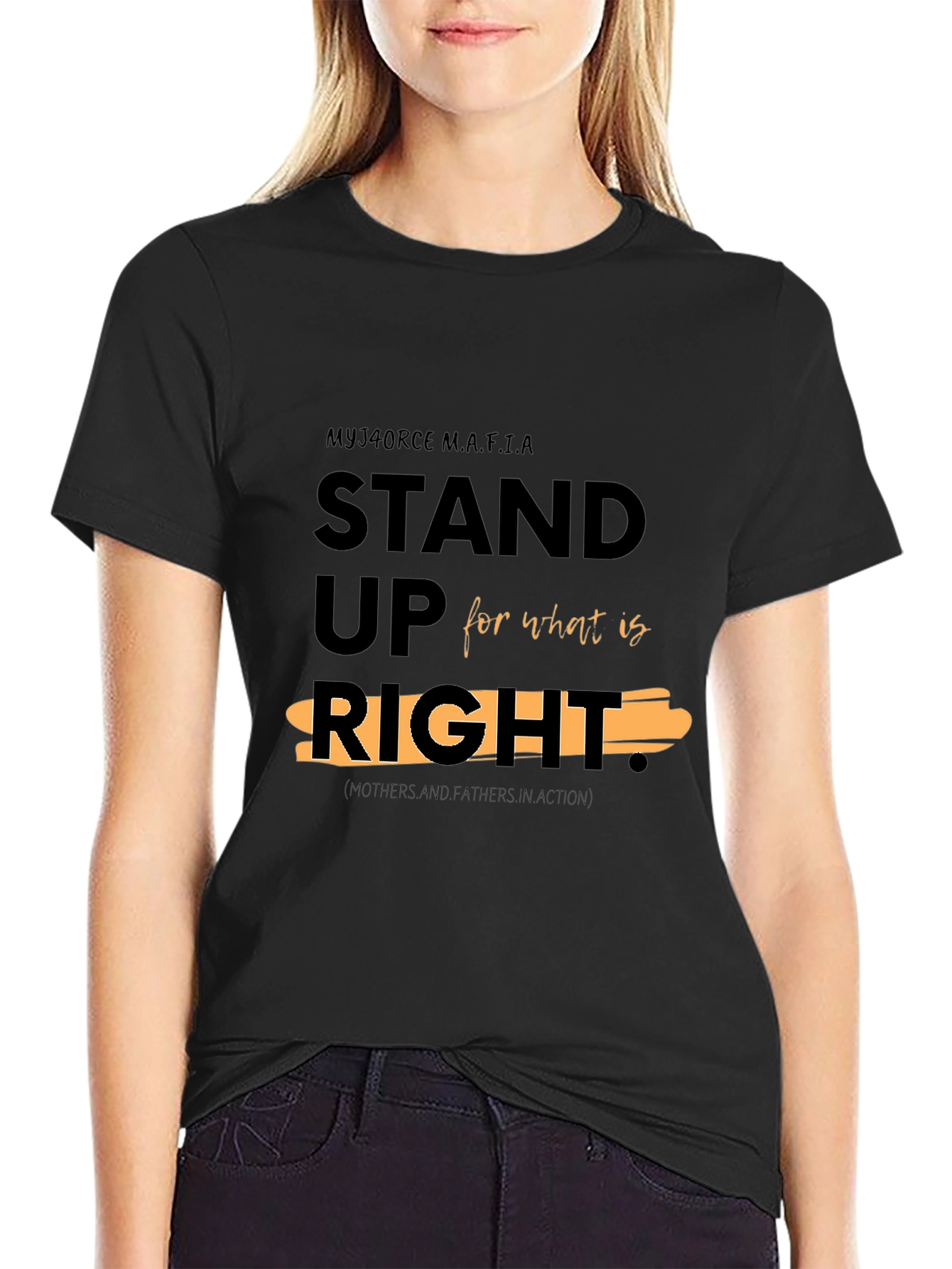 Stand Up For What Is Right Black T-Shirt