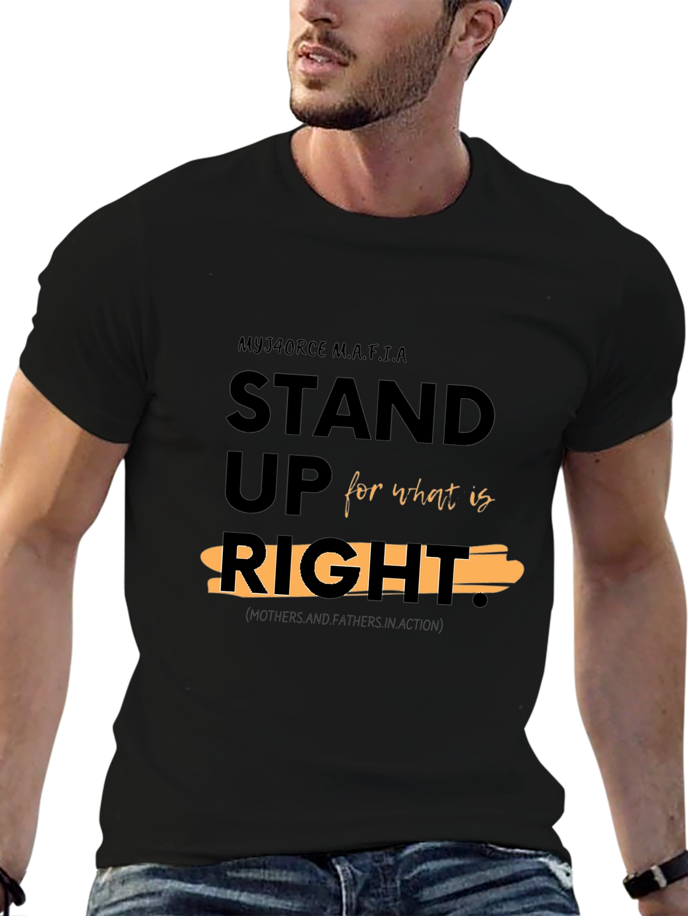 Stand Up For What Is Right Black T-Shirt