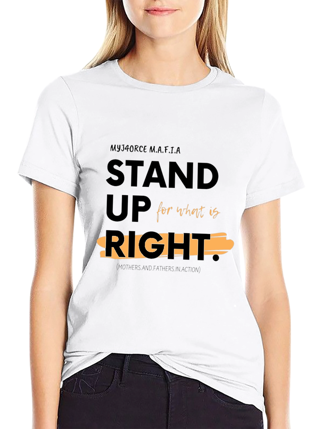 Stand Up For What Is Right Black T-Shirt