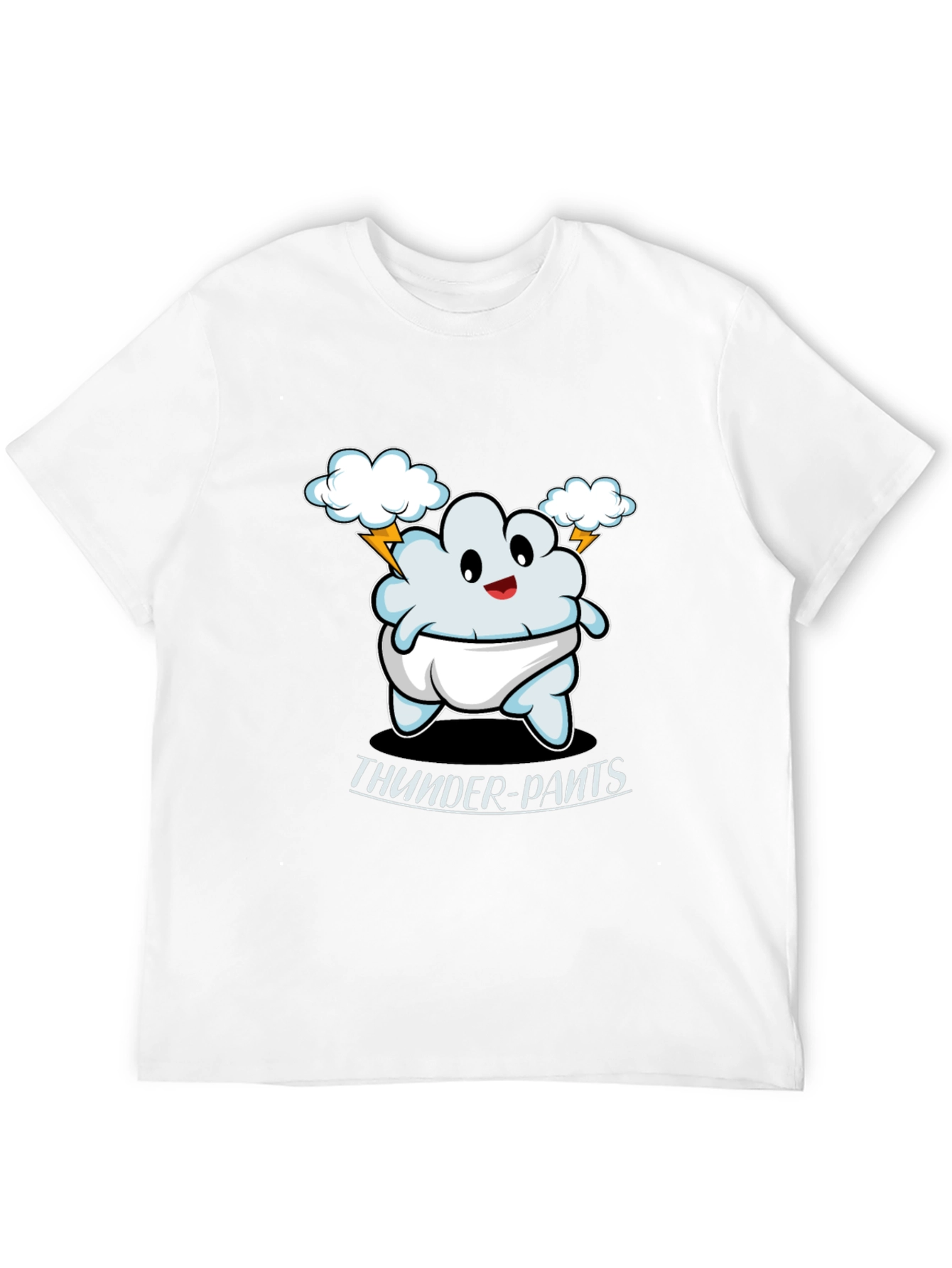 Thunder Pants Cartoon Graphic T-Shirt