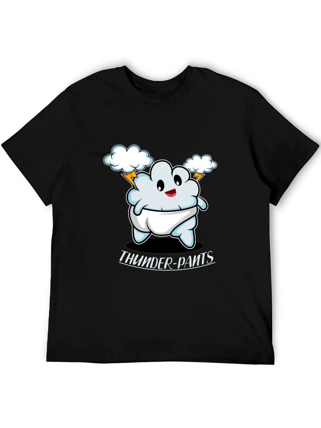 Thunder Pants Cartoon Graphic T-Shirt