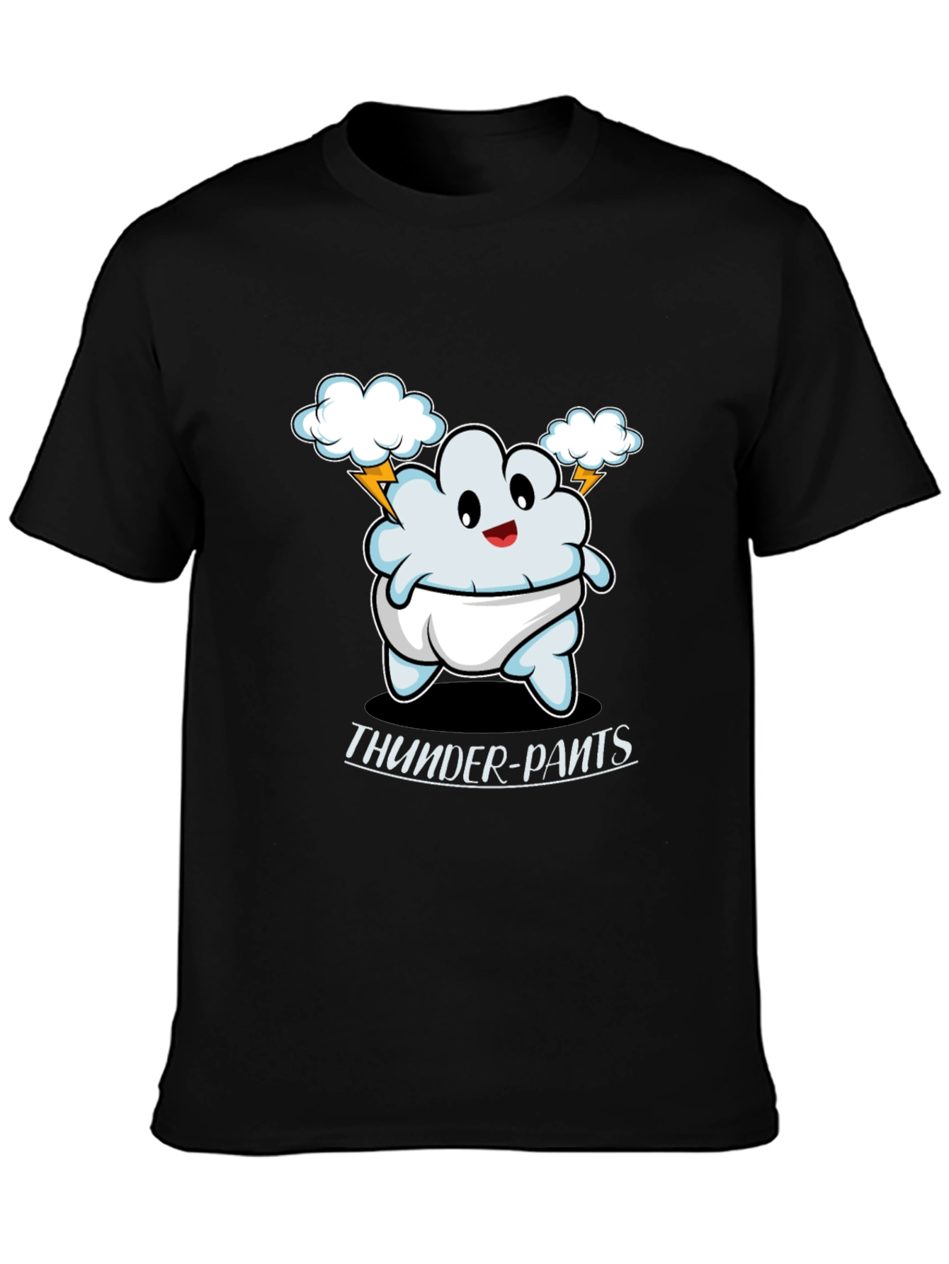 Thunder Pants Cartoon Graphic T-Shirt