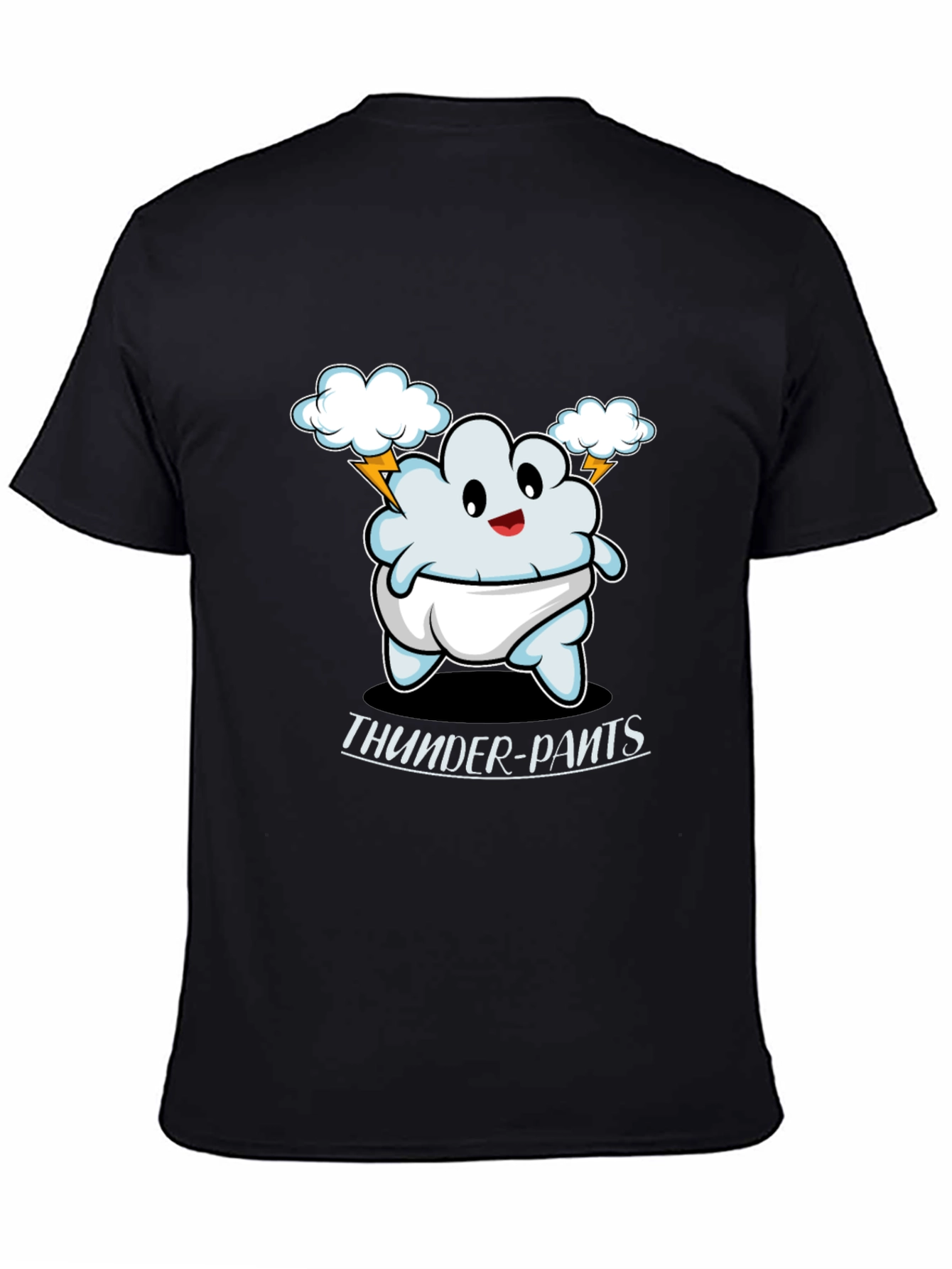 Thunder Pants Cartoon Graphic T-Shirt