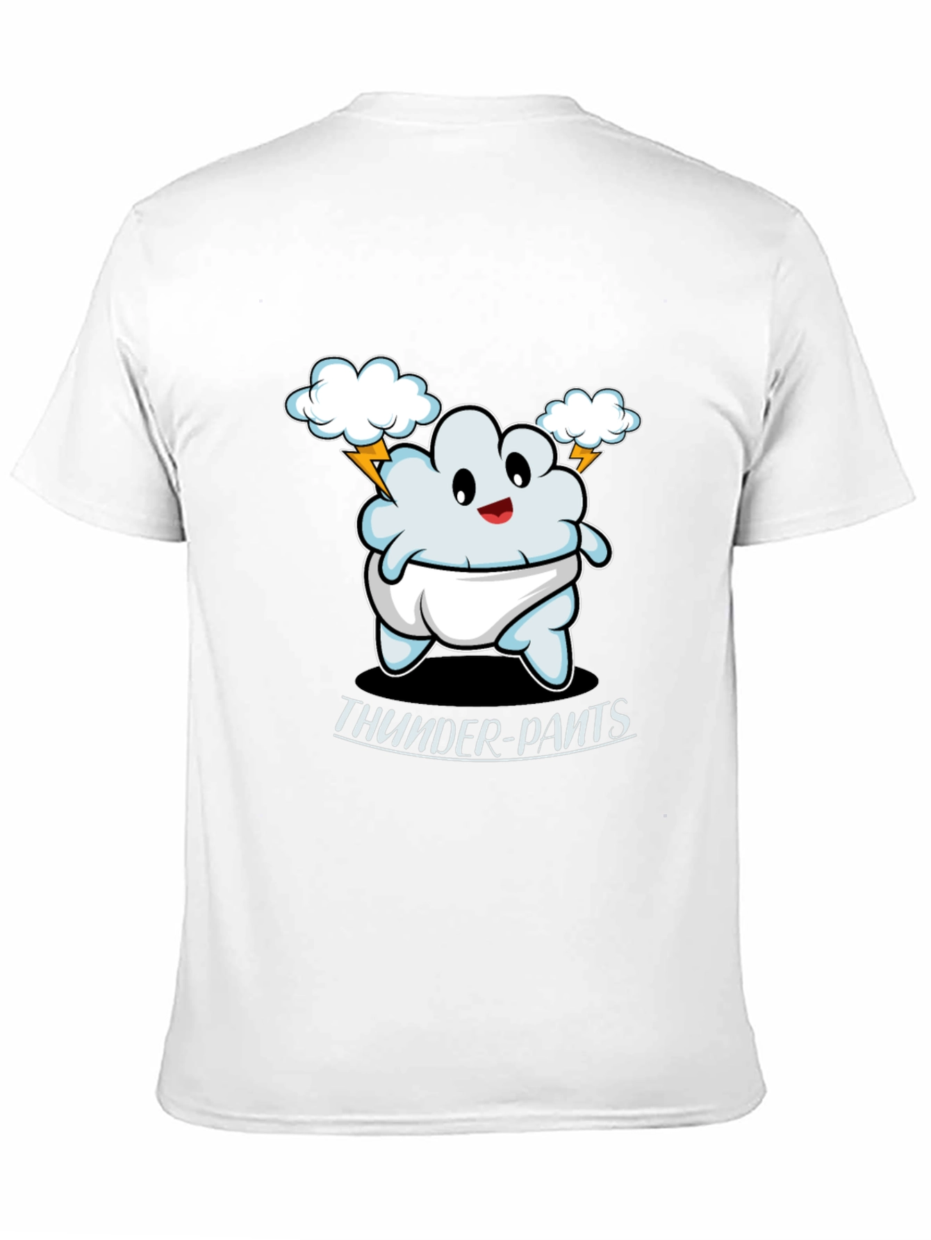 Thunder Pants Cartoon Graphic T-Shirt