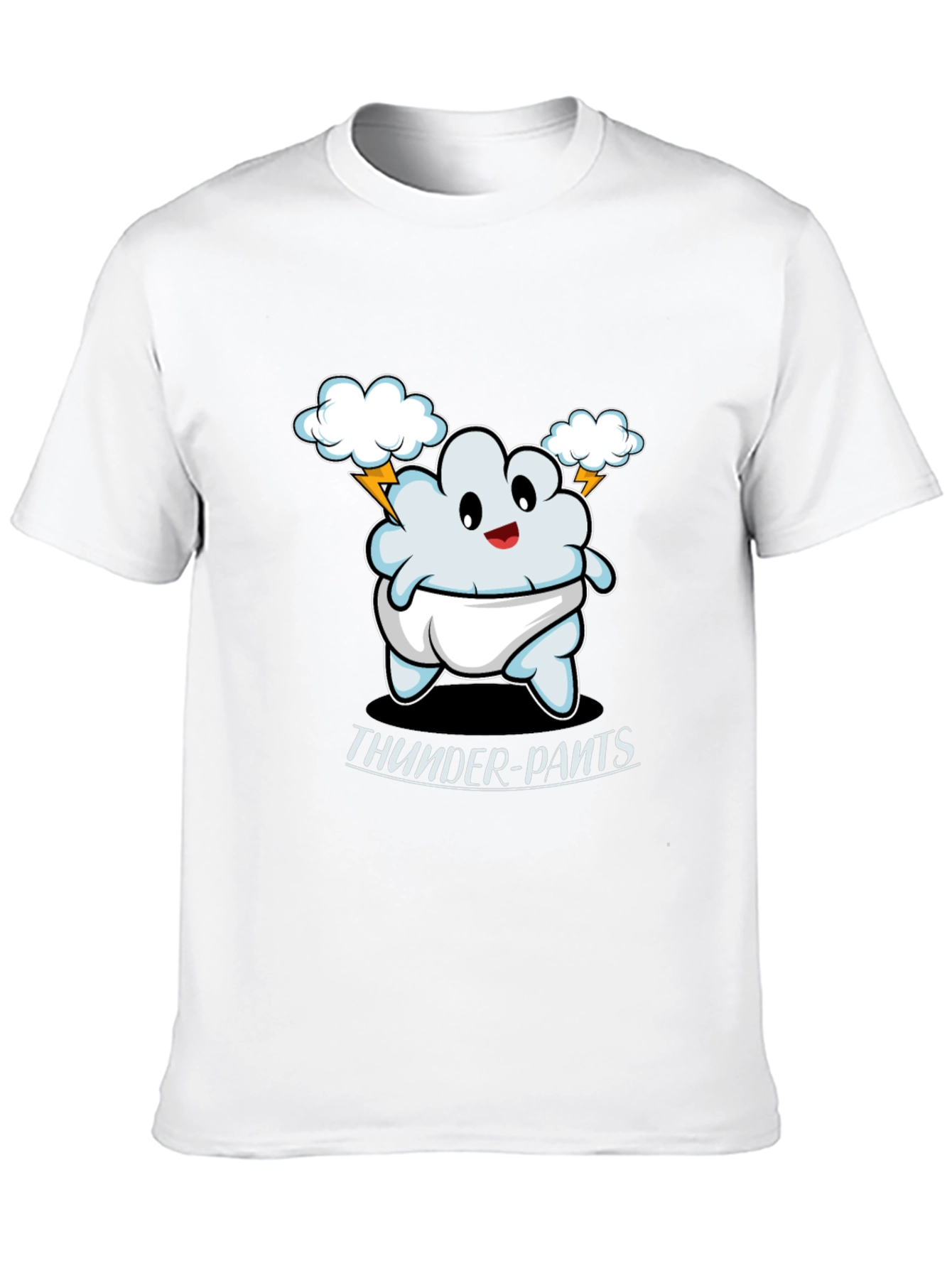 Thunder Pants Cartoon Graphic T-Shirt