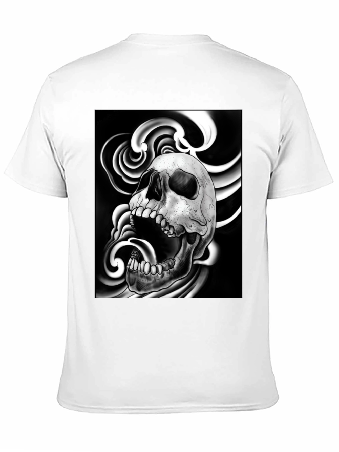Skull Graphic Print Black T-Shirt