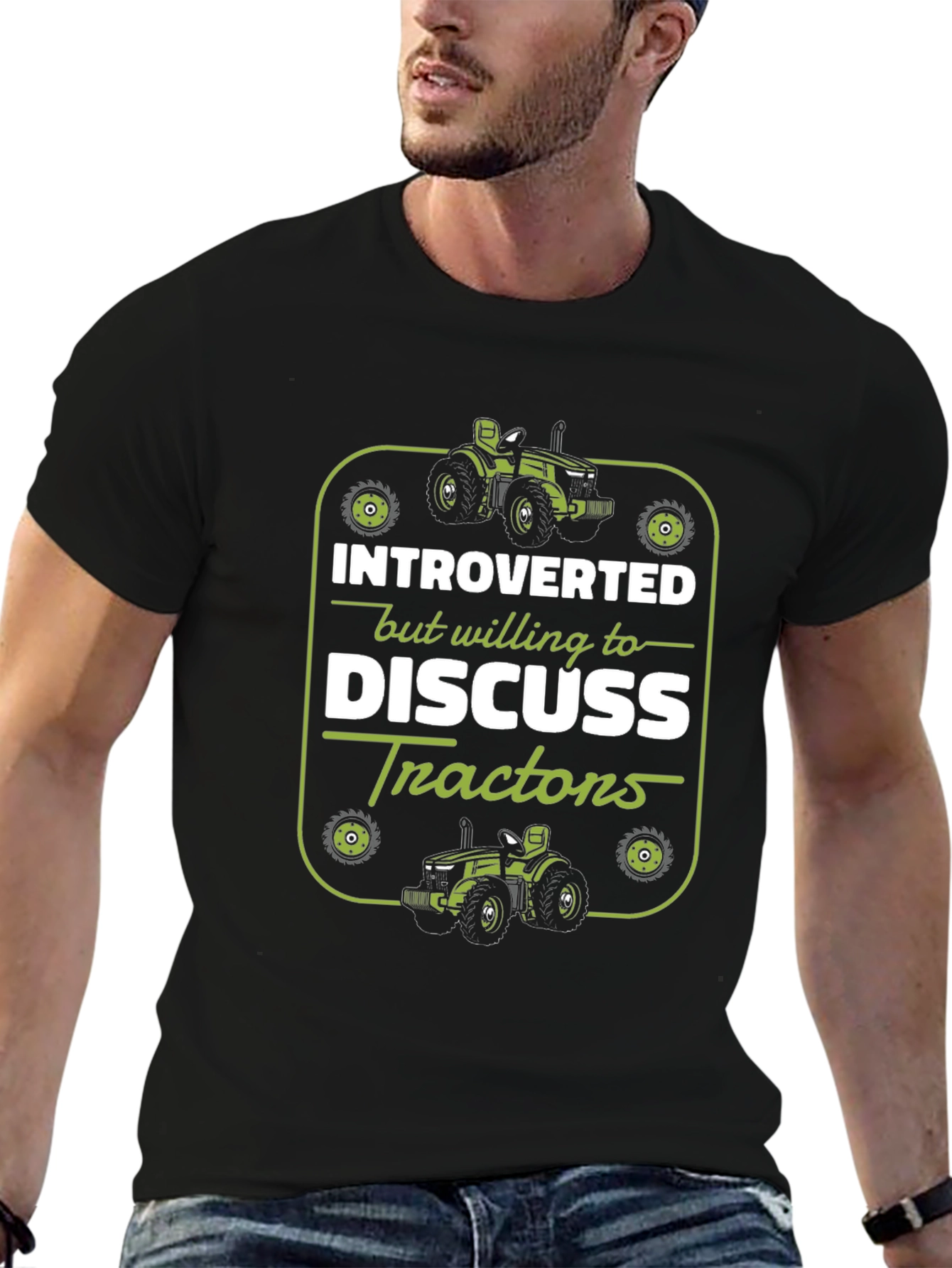 Introverted Tractor T-Shirt - Funny Farmer Gift