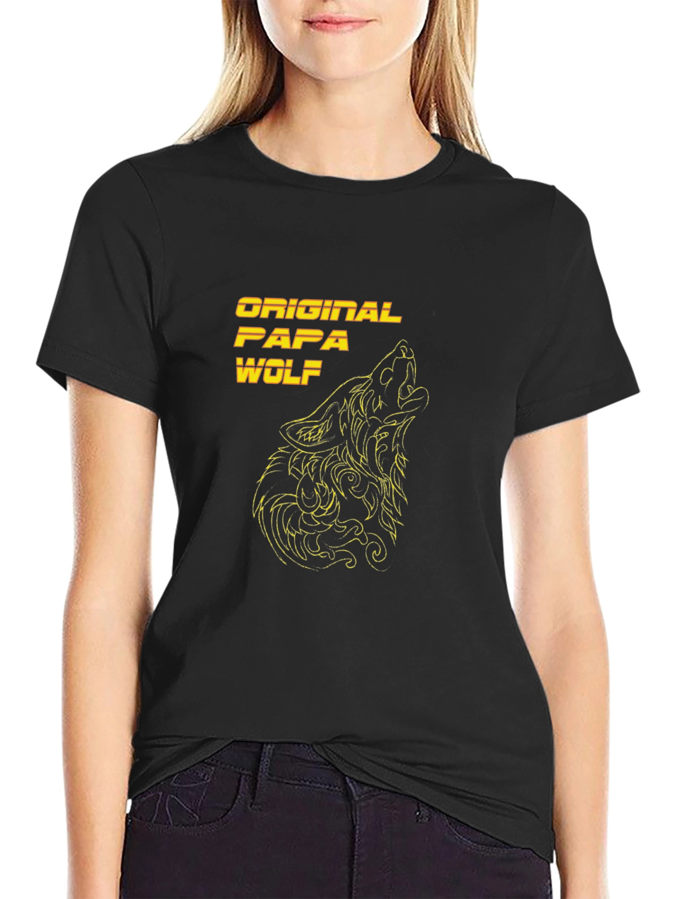 Original Papa Wolf Black T-Shirt