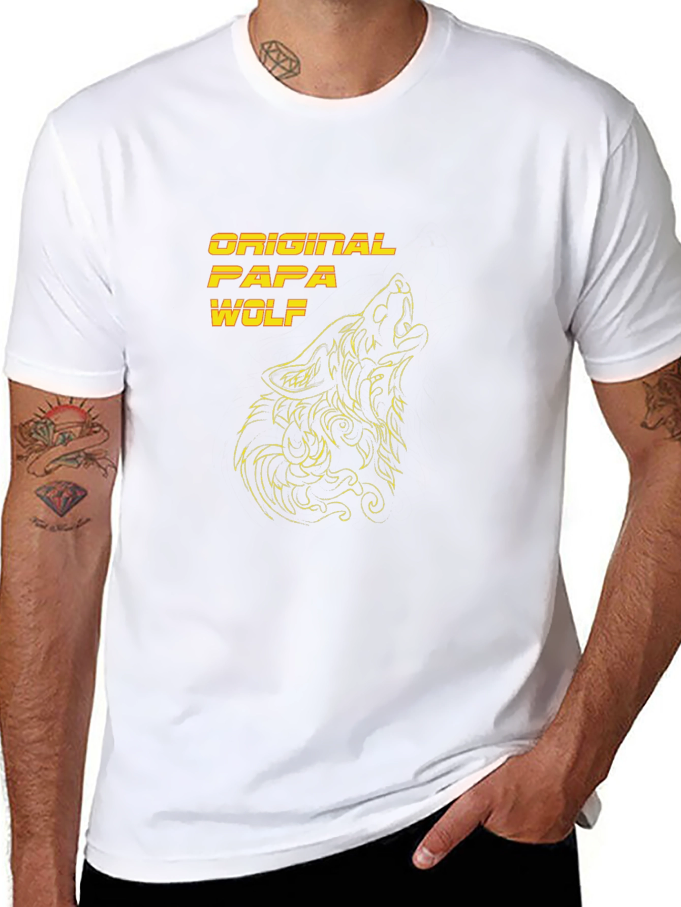 Original Papa Wolf Black T-Shirt