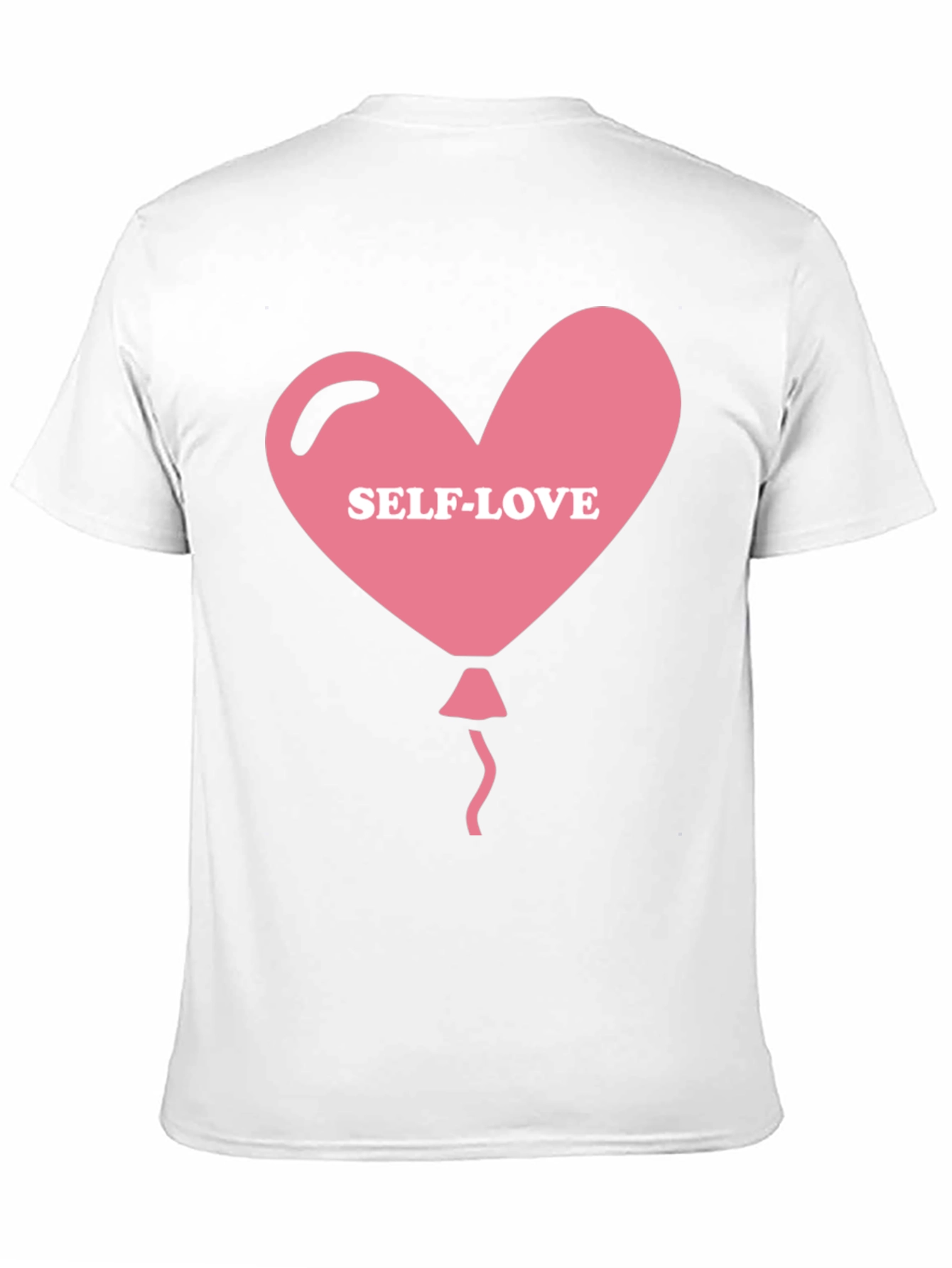 Self-Love Heart Balloon Black T-Shirt