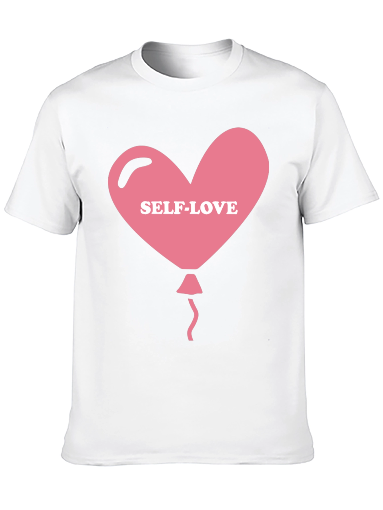 Self-Love Heart Balloon Black T-Shirt