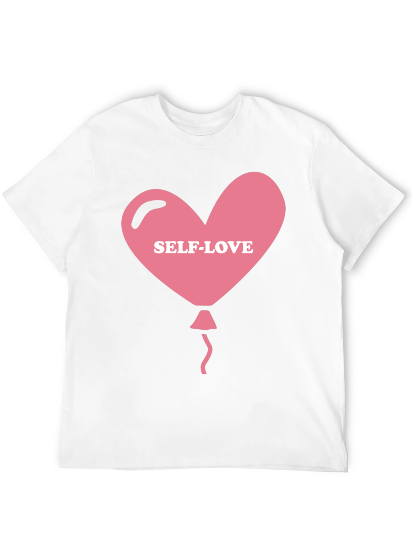 Self-Love Heart Balloon Black T-Shirt