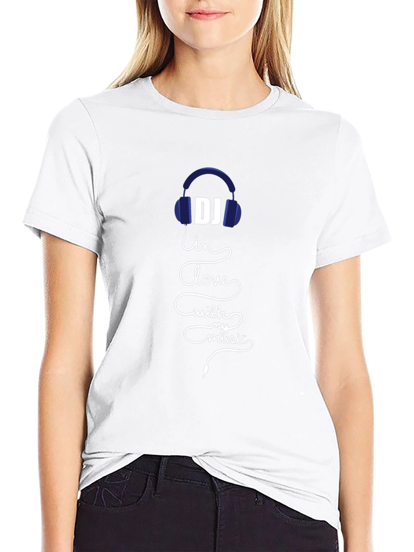 DJ In Love With My Music Black T-Shirt