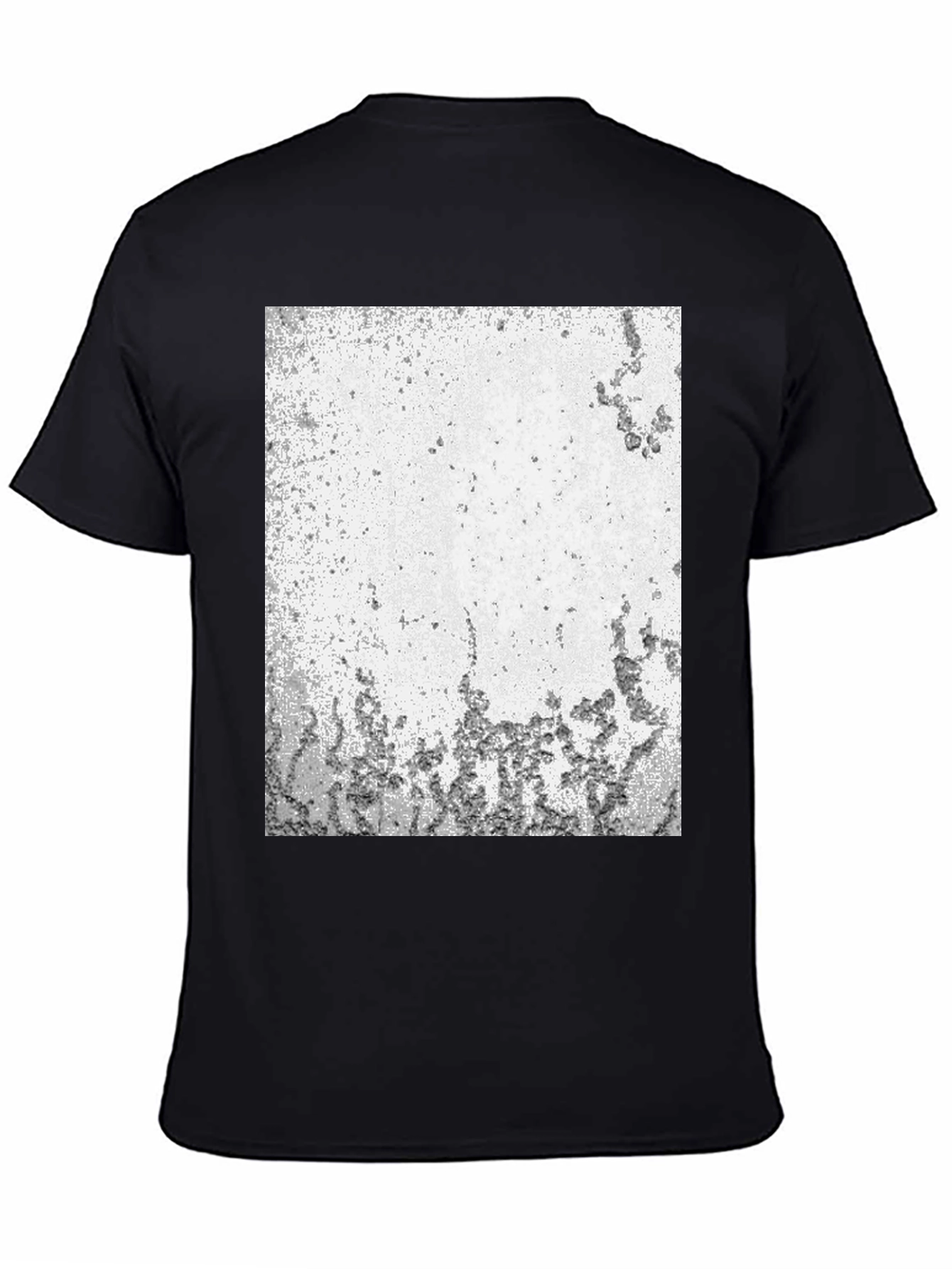 Abstract Textured Black T-Shirt