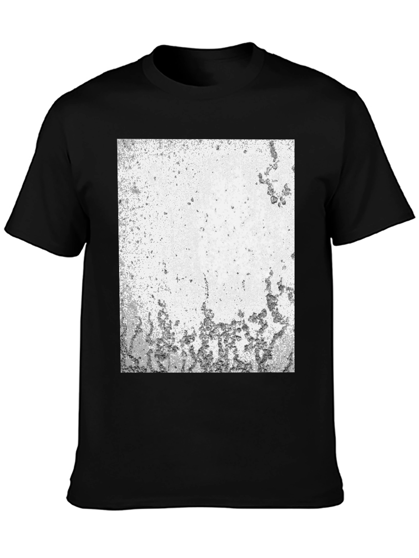 Abstract Textured Black T-Shirt