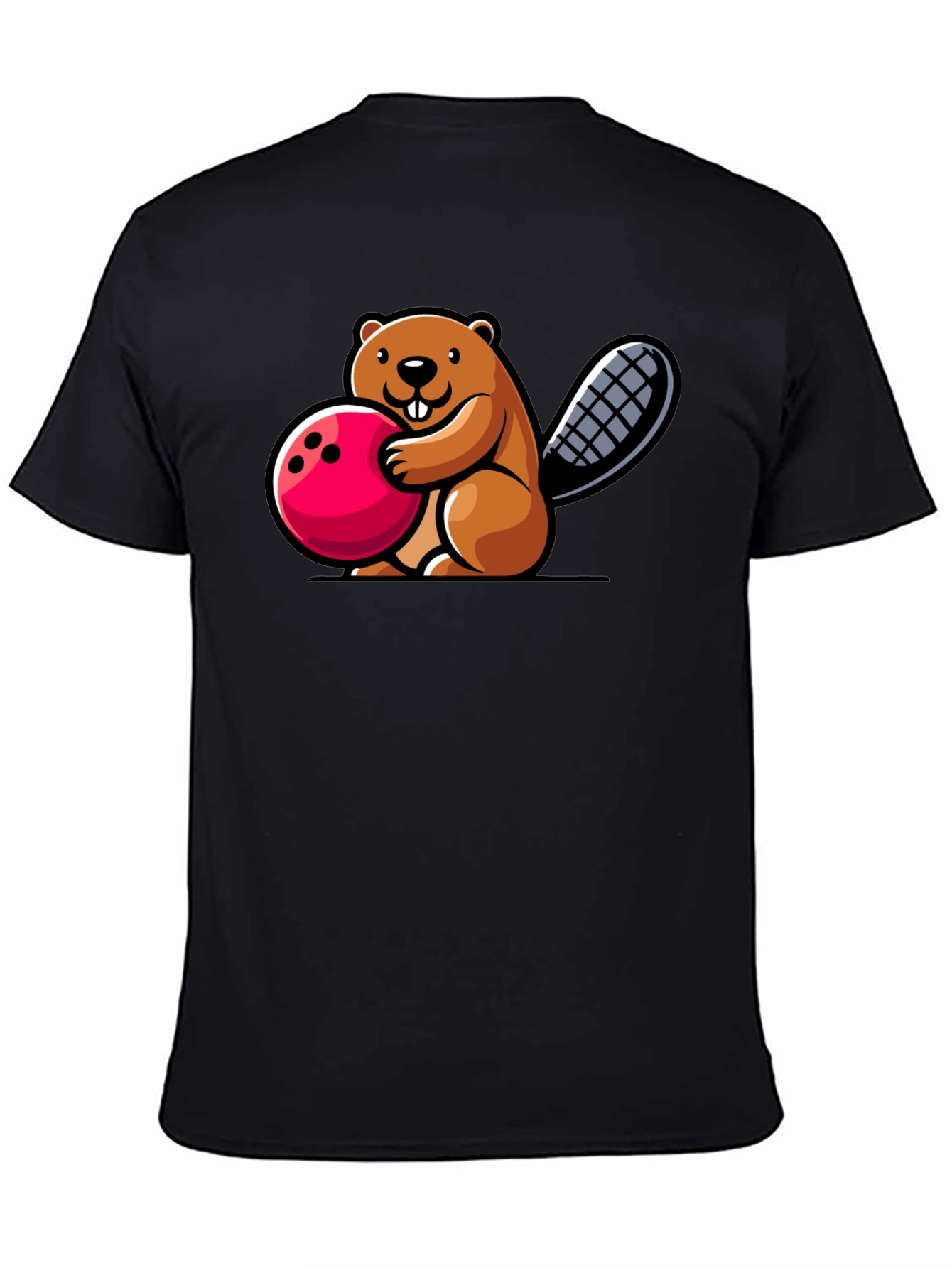 Bowling Beaver Graphic Tee - Fun Unique Design