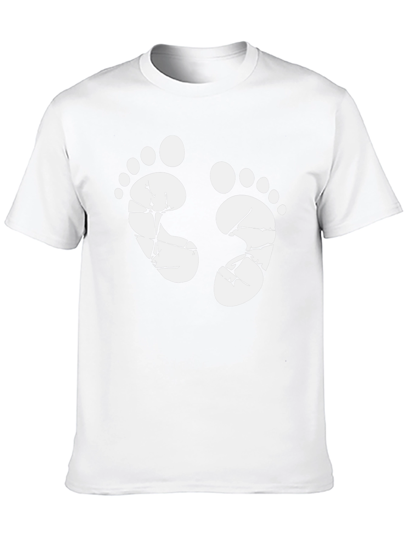 Baby Feet Graphic Print Black T-Shirt