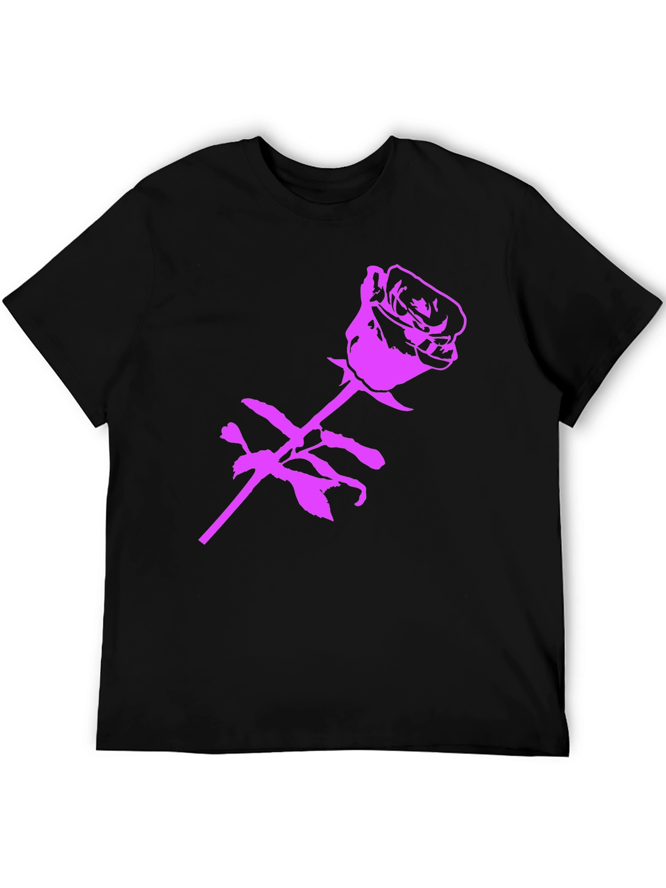 Rose Graphic Black T-Shirt