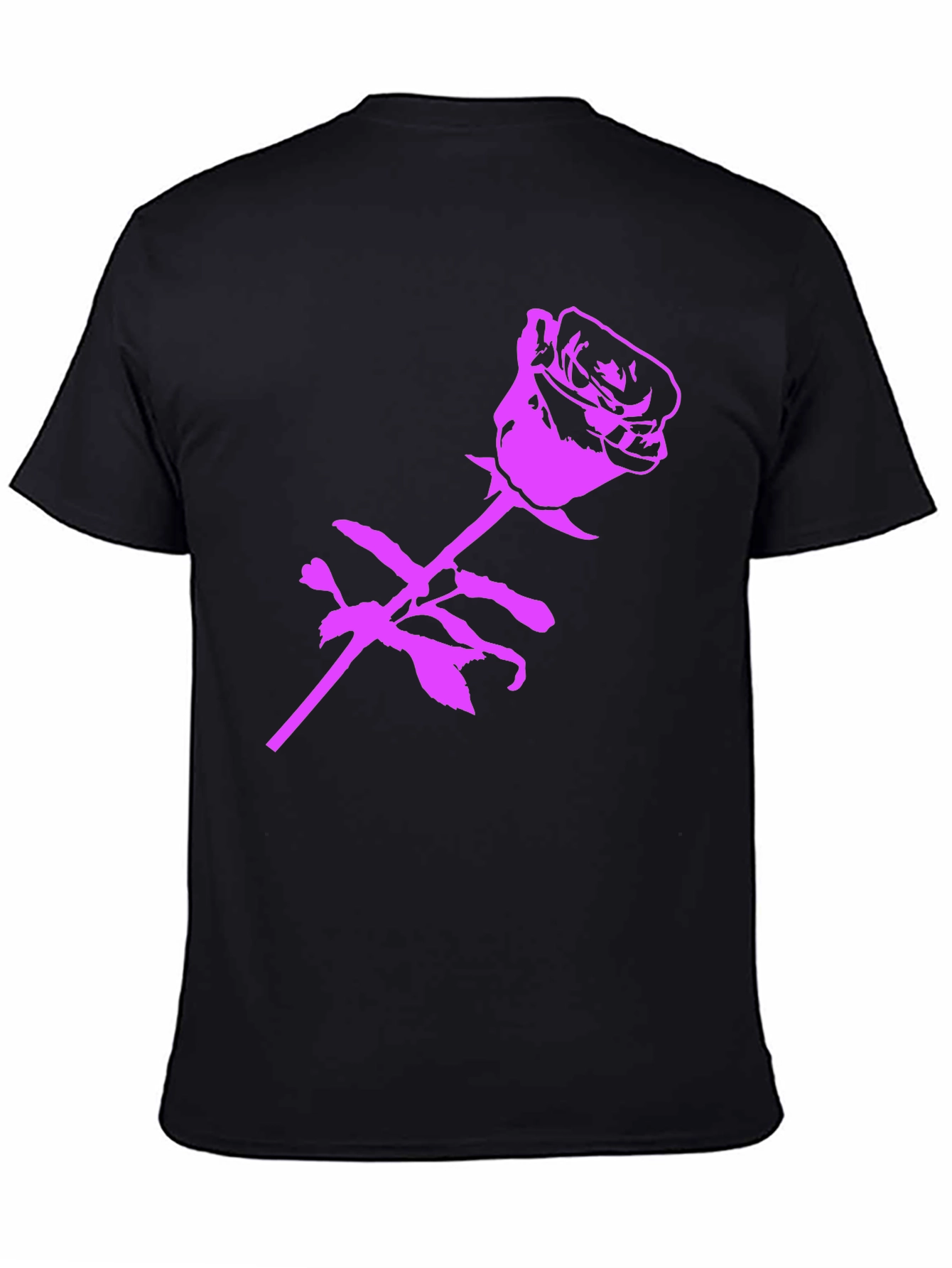 Rose Graphic Black T-Shirt