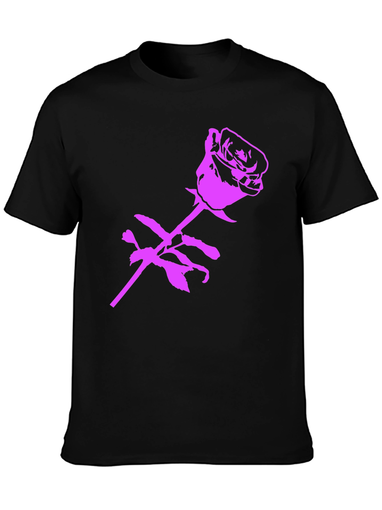 Rose Graphic Black T-Shirt