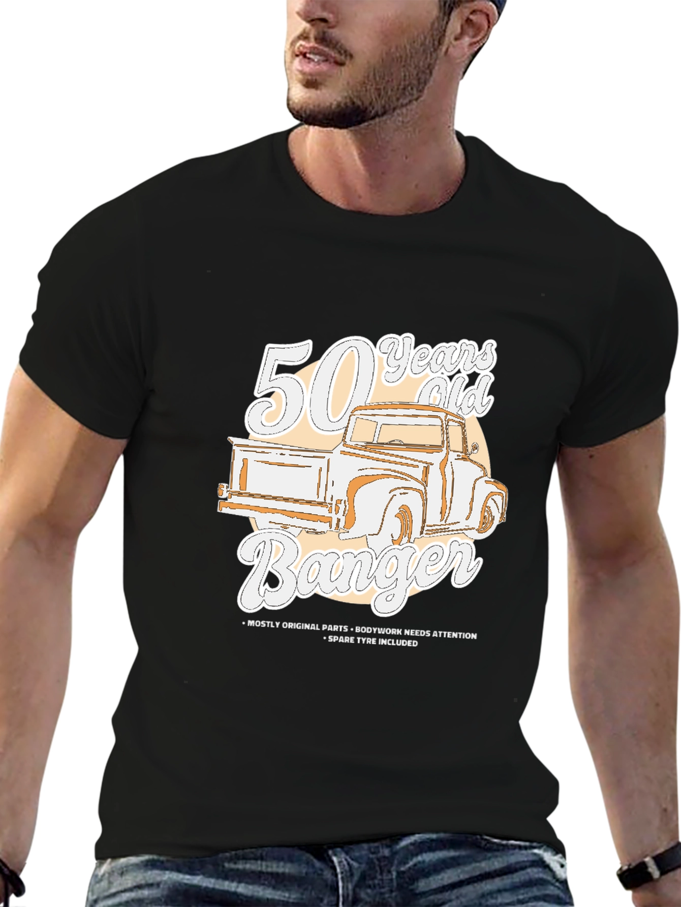 50 Years Old Banger Truck Graphic Tee