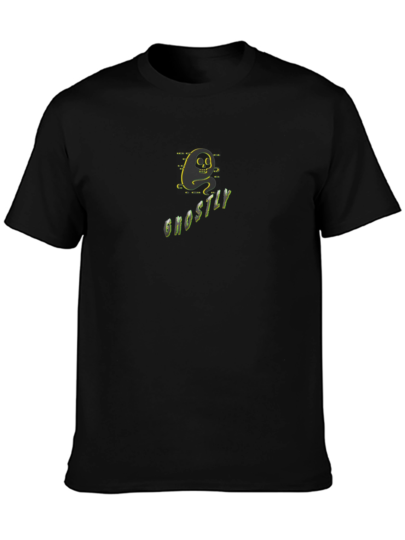 Ghostly Black Graphic Tee - Unique Spooky Style
