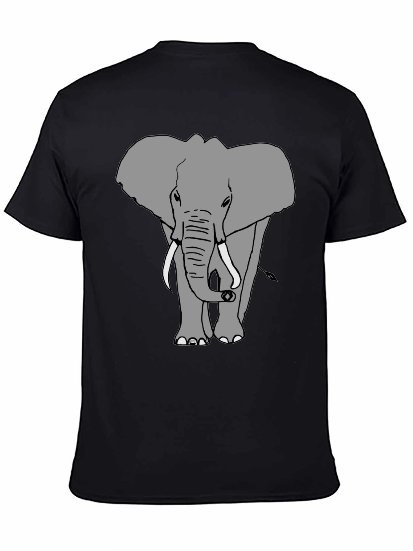 Elephant Graphic Black T-Shirt