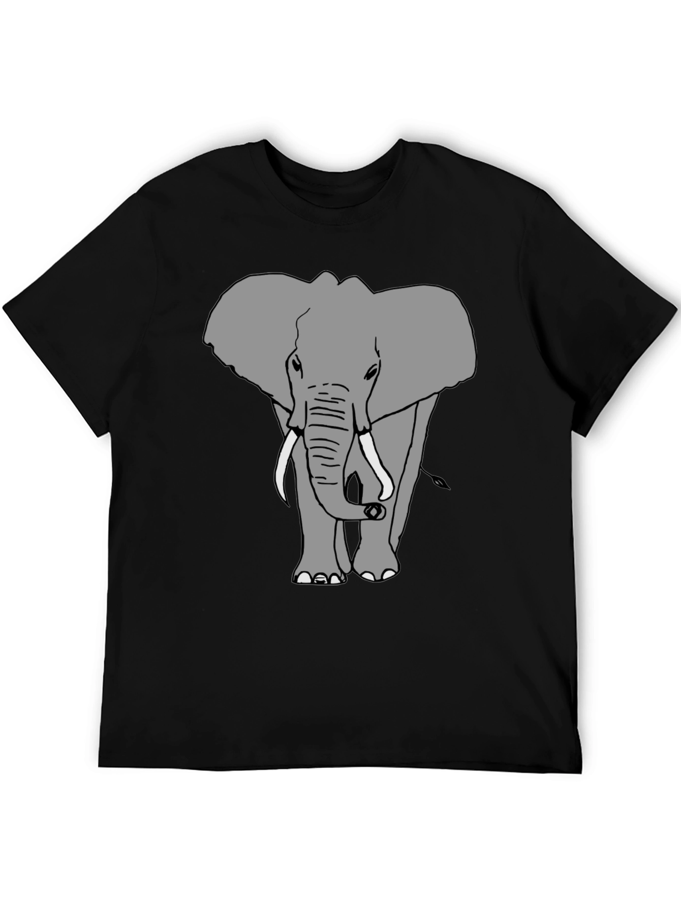 Elephant Graphic Black T-Shirt