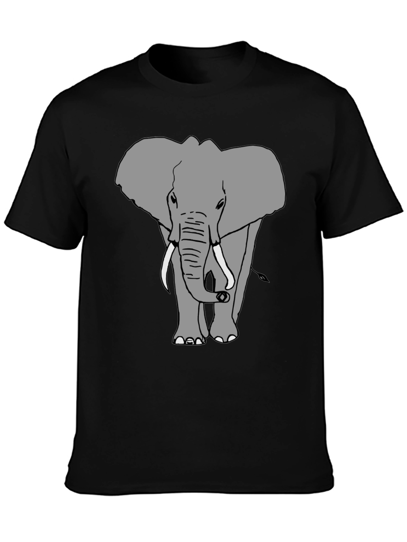 Elephant Graphic Black T-Shirt