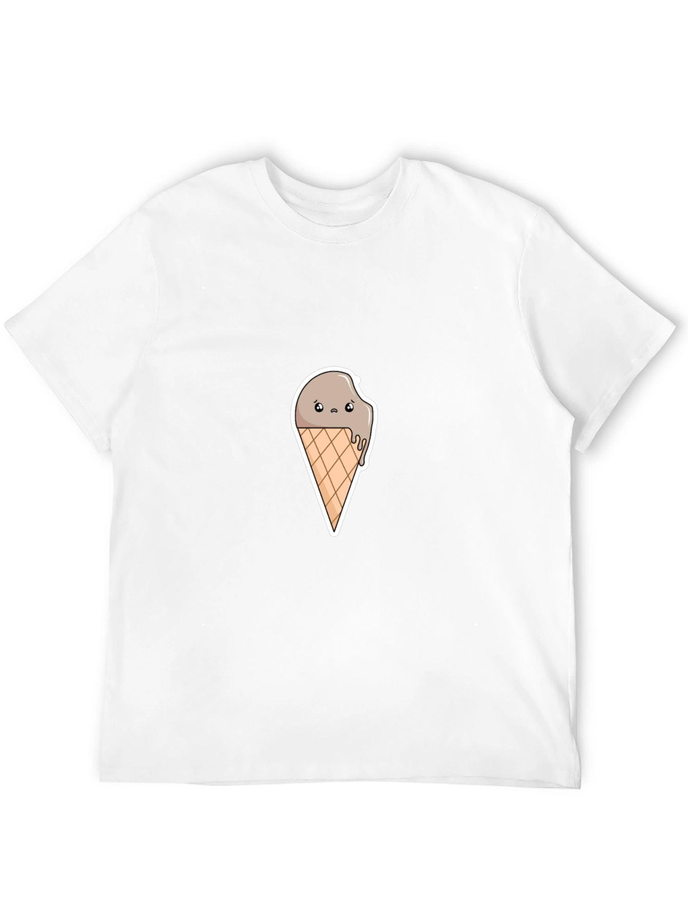 Sad Ice Cream Graphic Tee - Stylish Black T-Shirt
