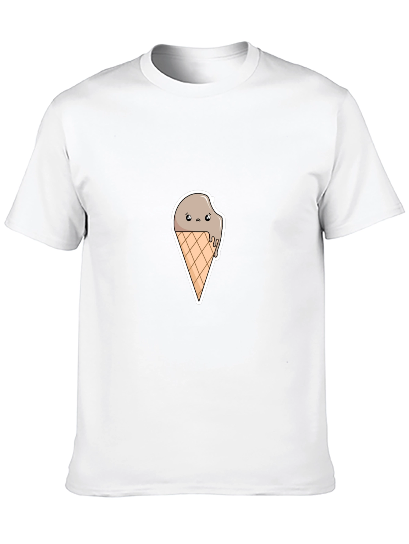 Sad Ice Cream Graphic Tee - Stylish Black T-Shirt