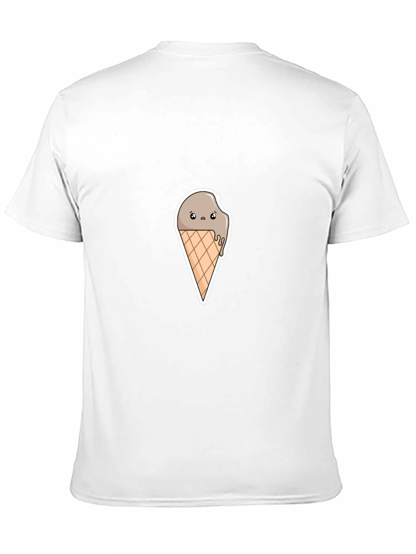 Sad Ice Cream Graphic Tee - Stylish Black T-Shirt