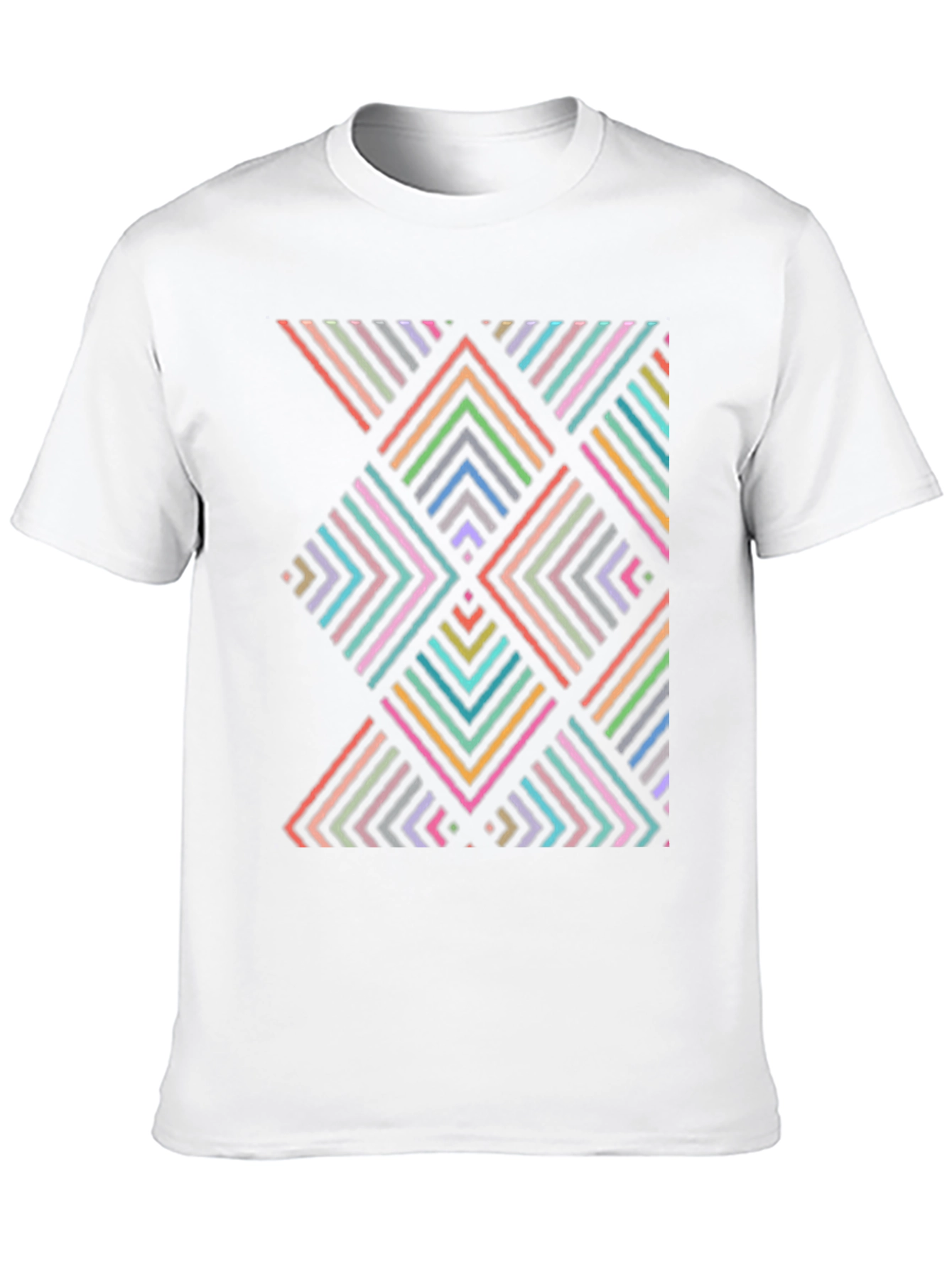 Geometric Arrow Pattern T-Shirt - Black
