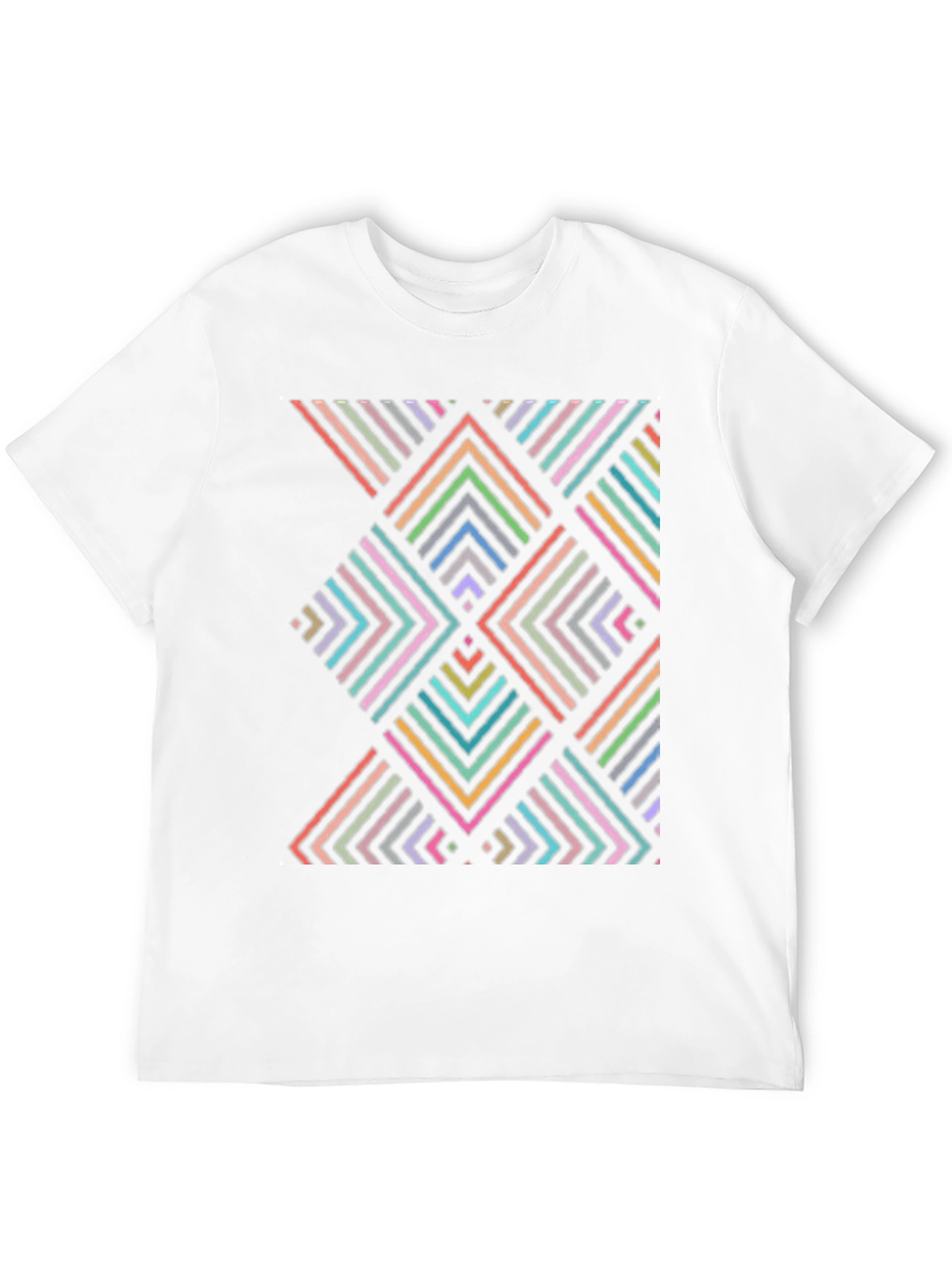 Geometric Arrow Pattern T-Shirt - Black